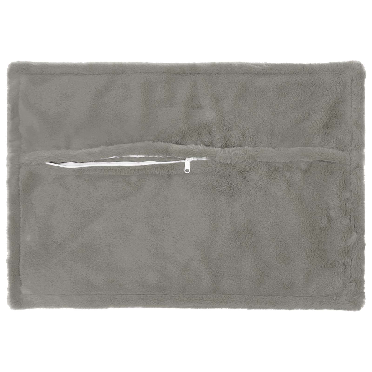 Pudebetræk 6 stk. HOUTEN Lysegrå 40 x 60 cm Faux Kanin Pels