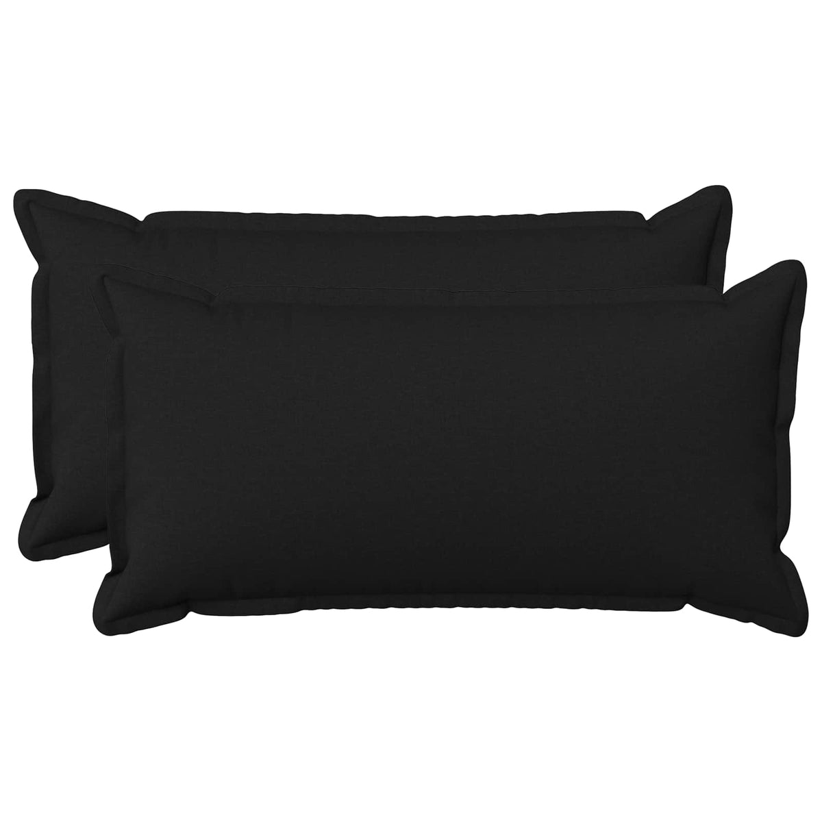 Pudebetræk 2 pcs HOUTEN Sort 40 x 70 cm Faux Linned