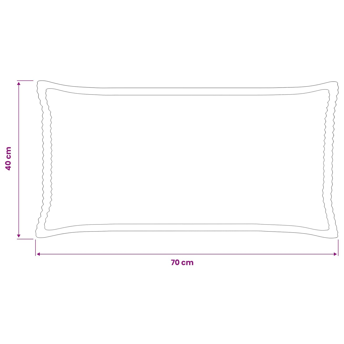 Pudebetræk 6 stk. HOUTEN Lysegrå 40 x 70 cm cordfløjl
