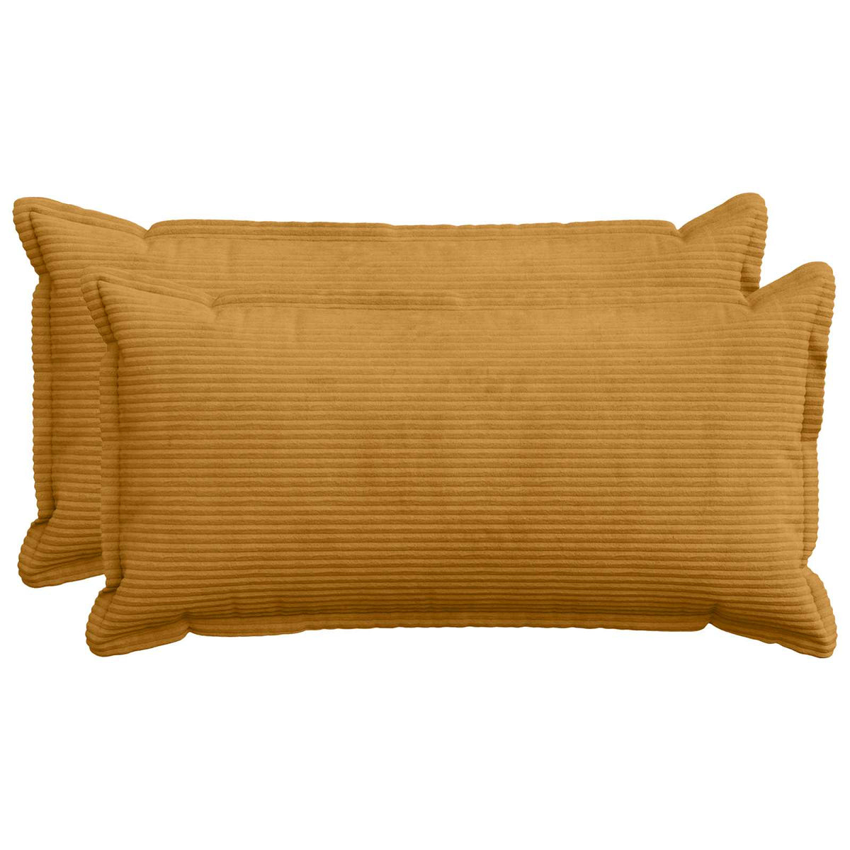 Pudebetræk 2 stk. HOUTEN Gul 40 x 70 cm cordfløjl