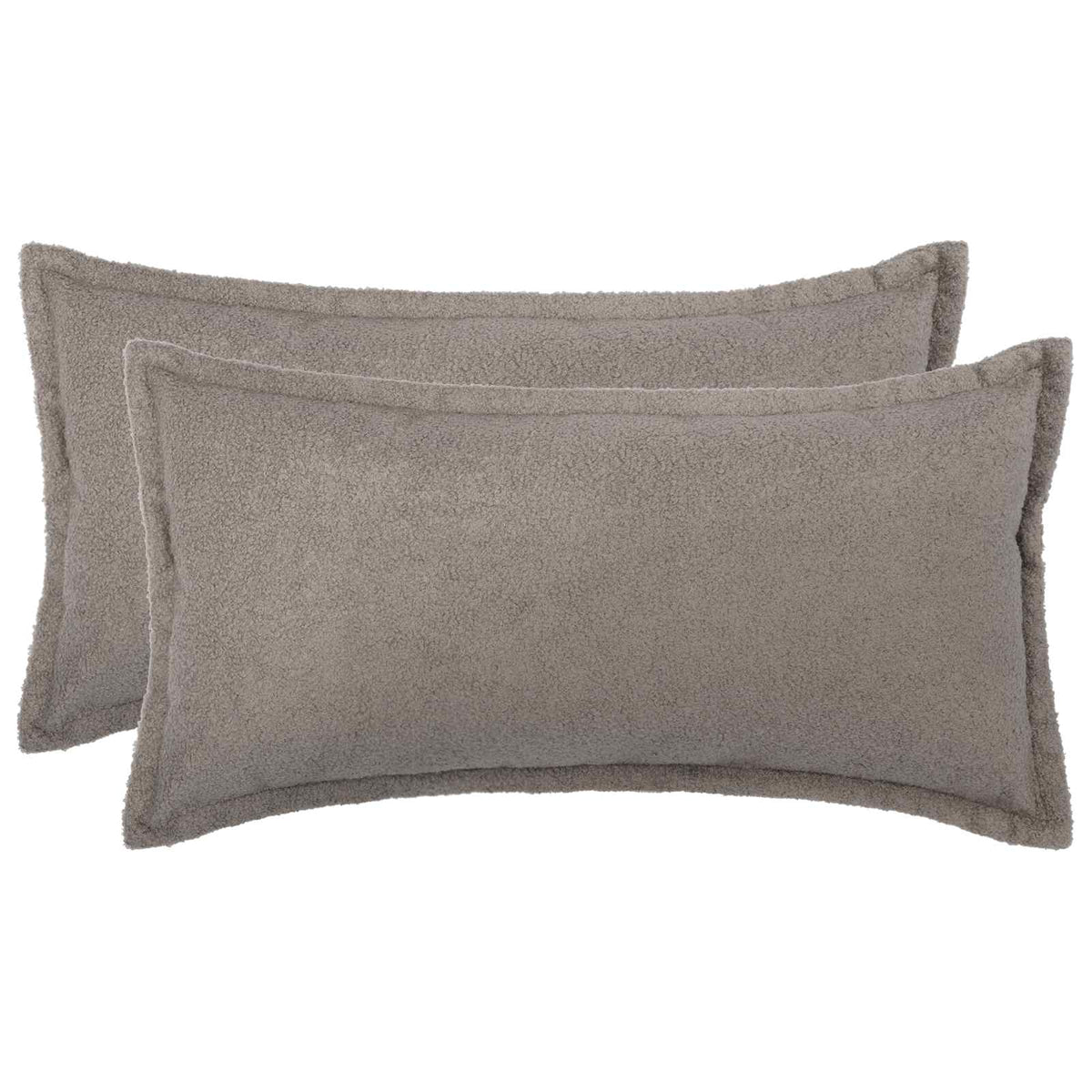Pudebetræk 2 pcs HOUTEN Lysegrå 40 x 70 cm Bouclé