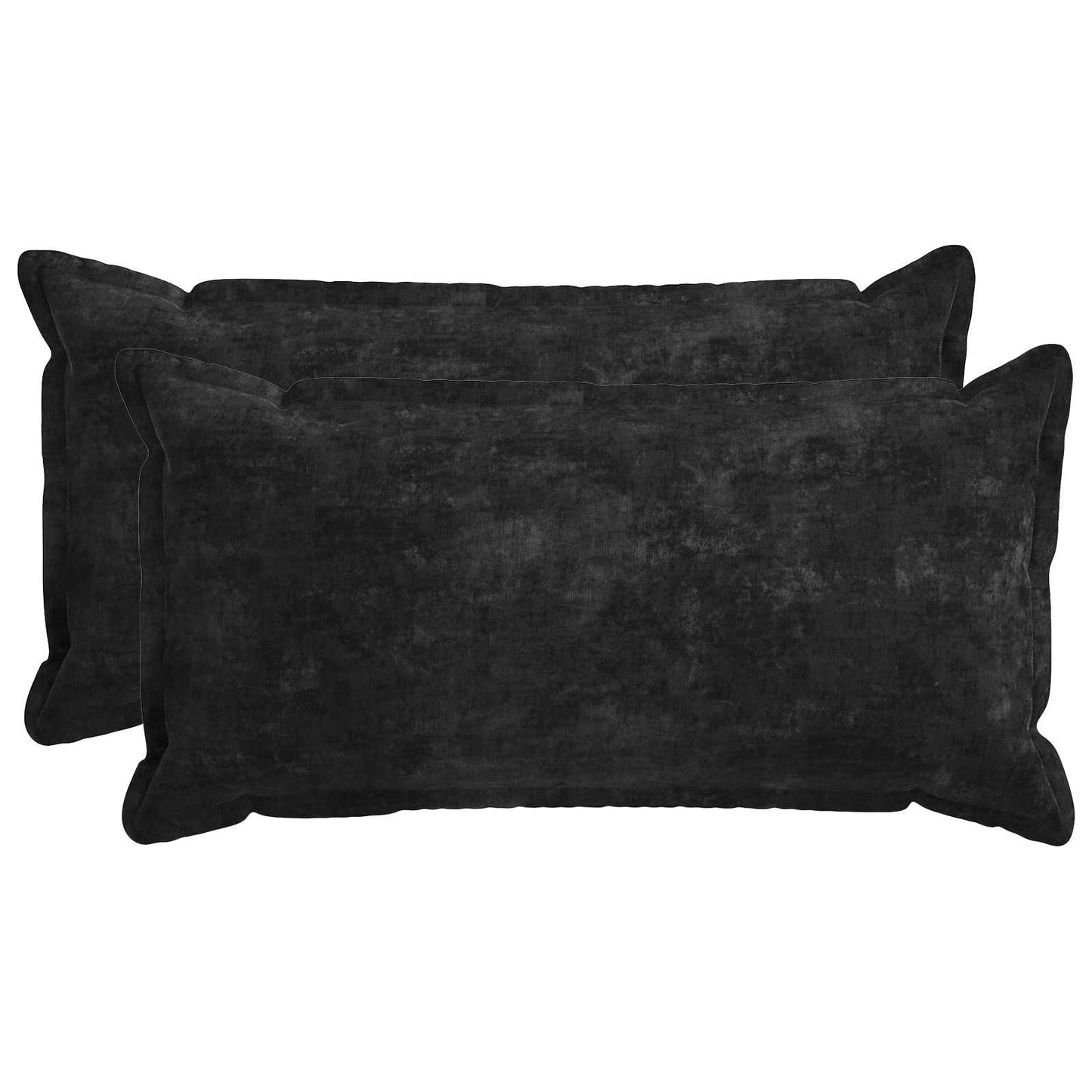 Pudebetræk 2 stk. HOUTEN Antracit 40 x 70 cm Chenille Stof