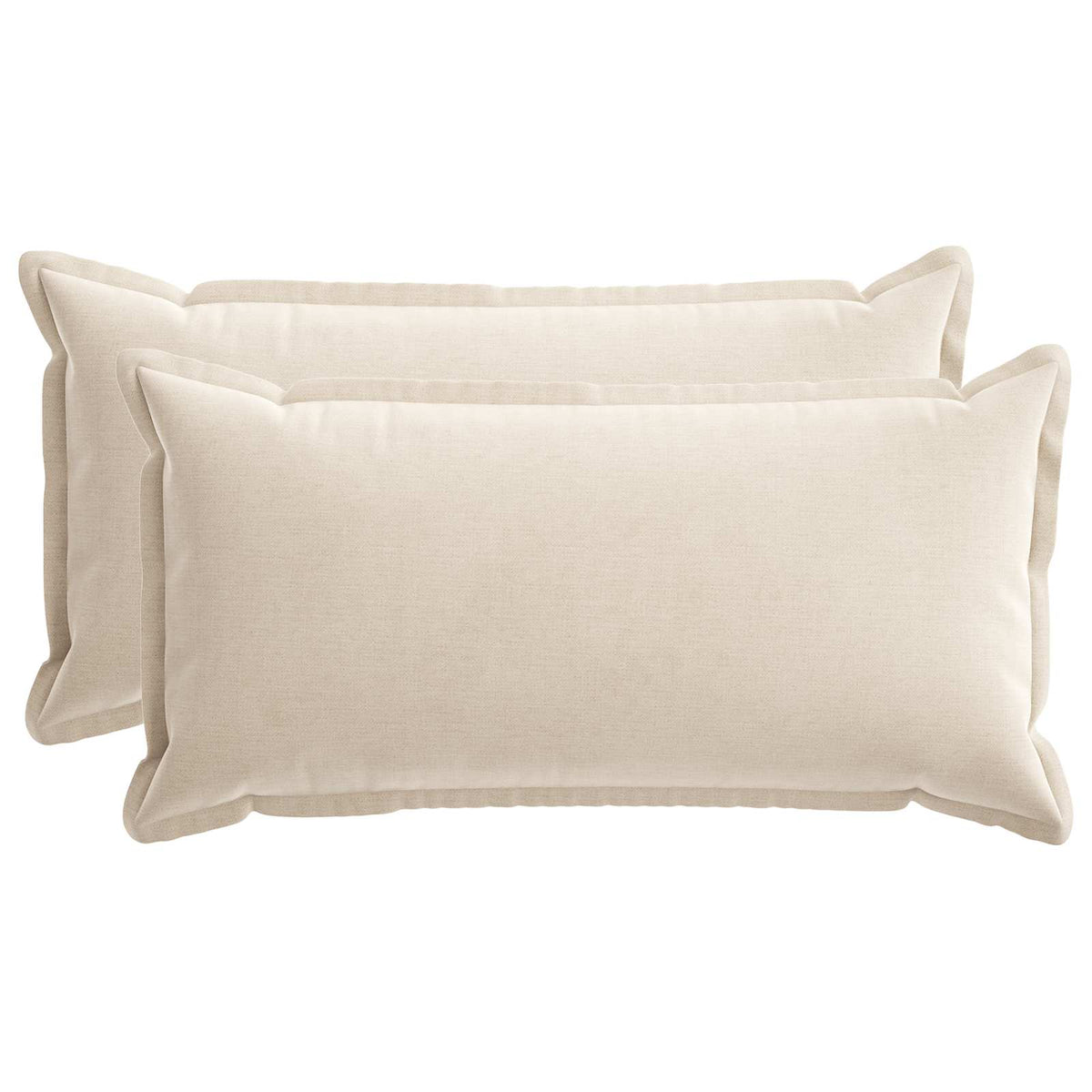 Pudebetræk 2 stk. HOUTEN Cremefarvet 40 x 70 cm Chenille Stof