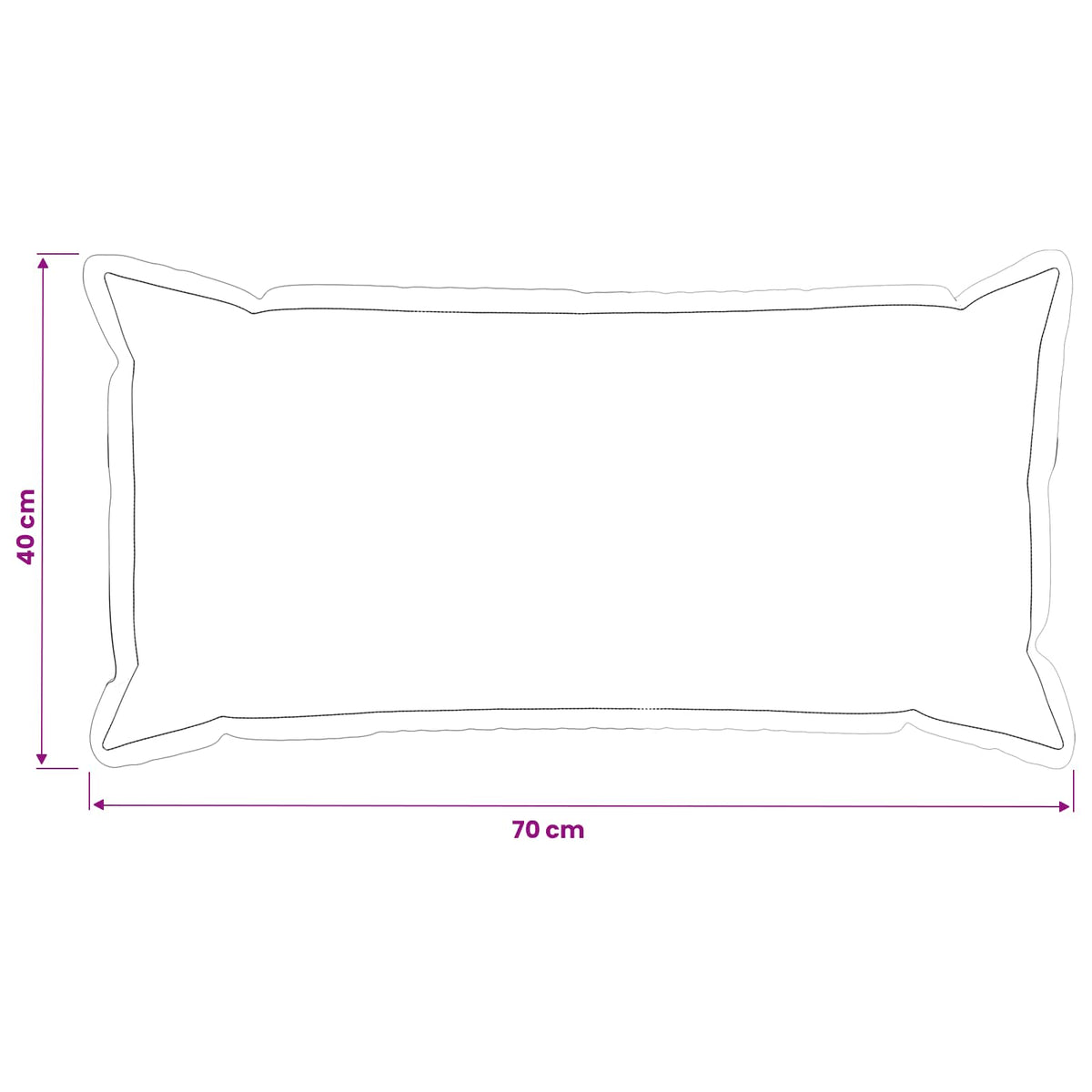 Pudebetræk 6 stk. HOUTEN Antracit 40 x 70 cm Polyester