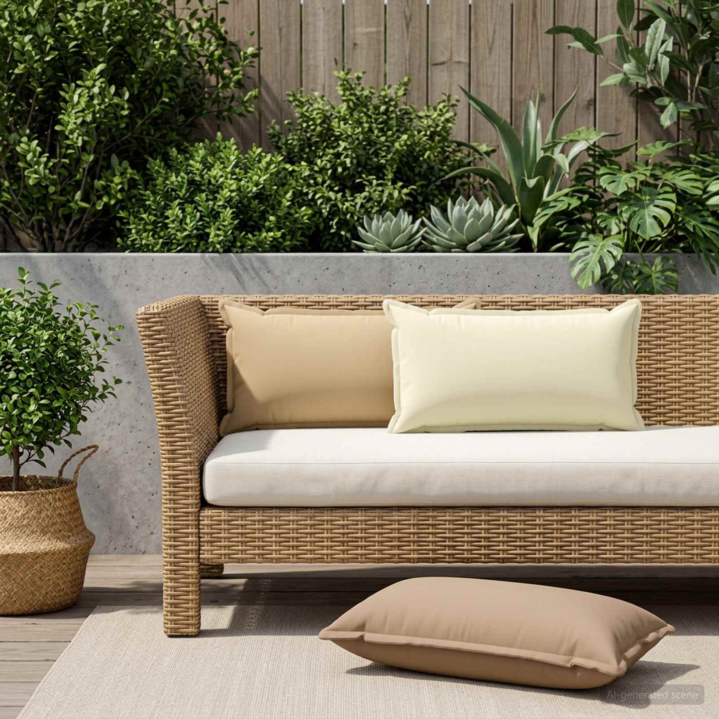 Pudebetræk 6 stk. HOUTEN Gråbrun 40 x 70 cm Polyester