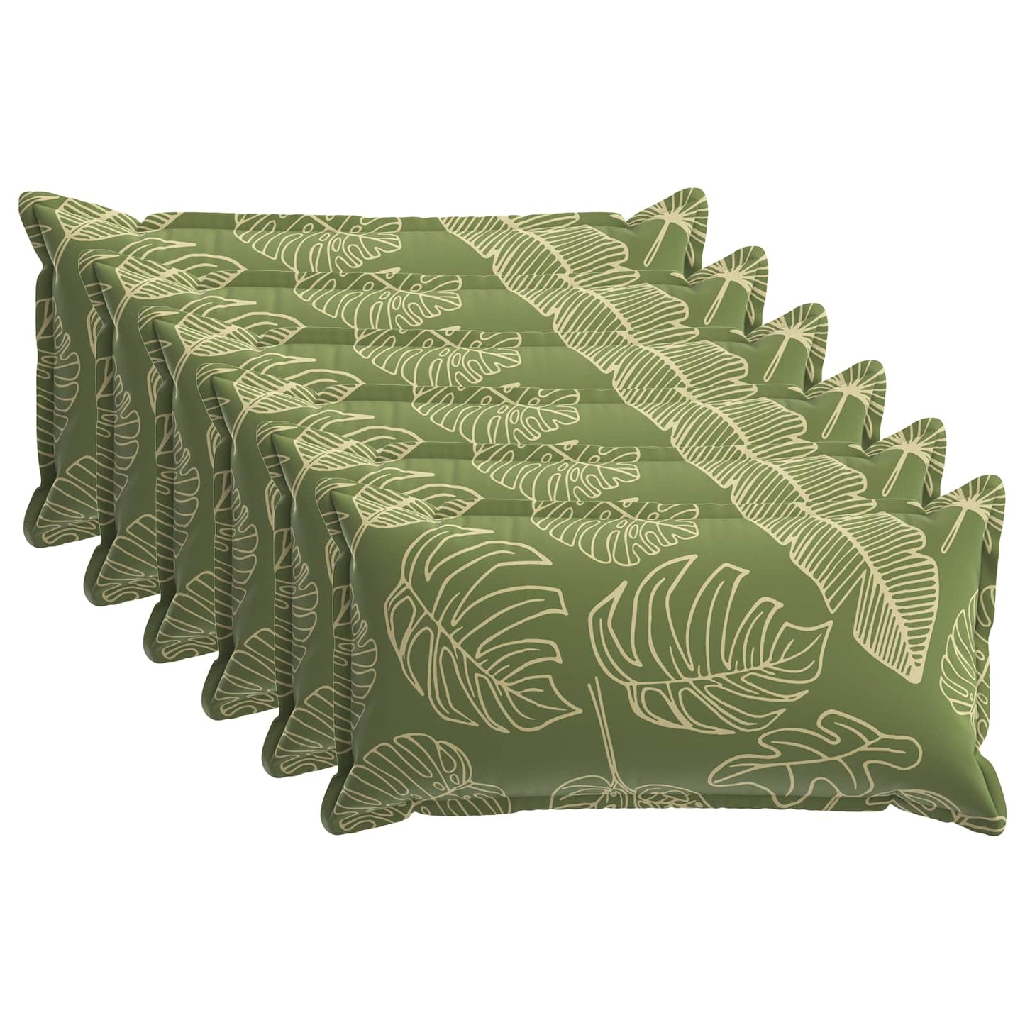 Pudebetræk 6 stk. HOUTEN Bladdesign 40 x 70 cm Polyester