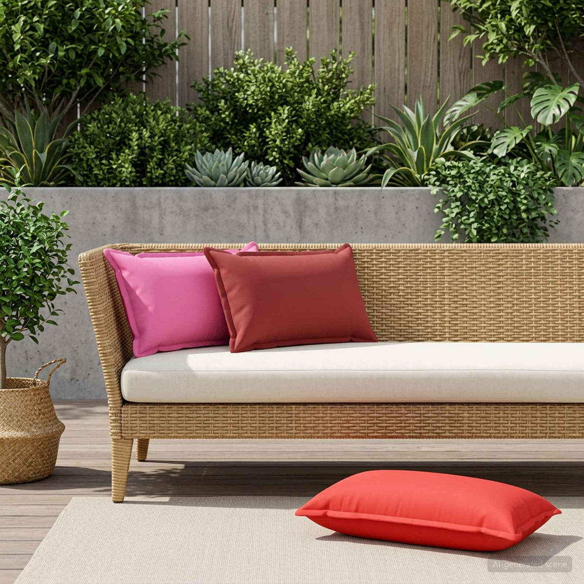 Pudebetræk 12 stk. HOUTEN Lyserød 40 x 80 cm Polyester