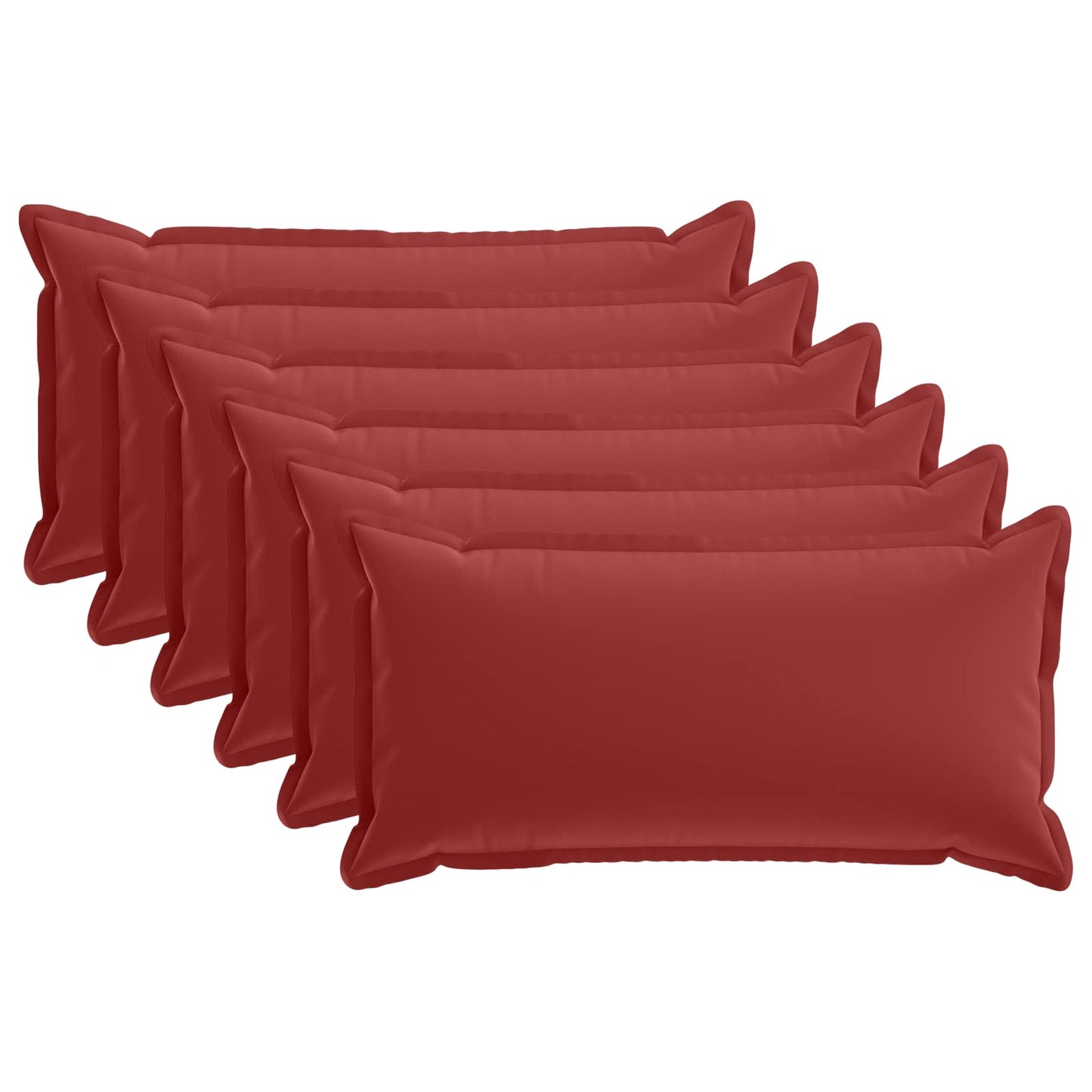 Pudebetræk 6 stk. HOUTEN Vinrød 40 x 70 cm Polyester