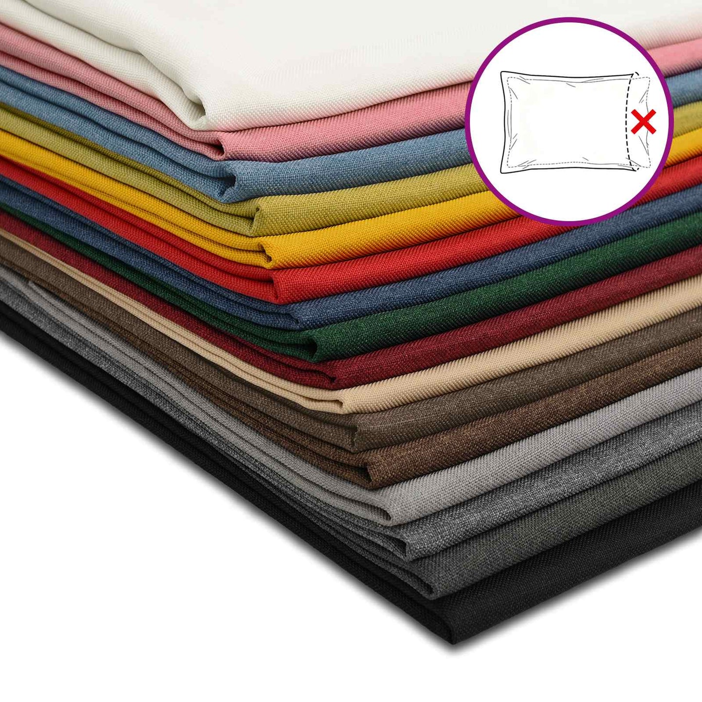Pudebetræk 2 pcs HOUTEN Brun 40 x 80 cm Faux Linned