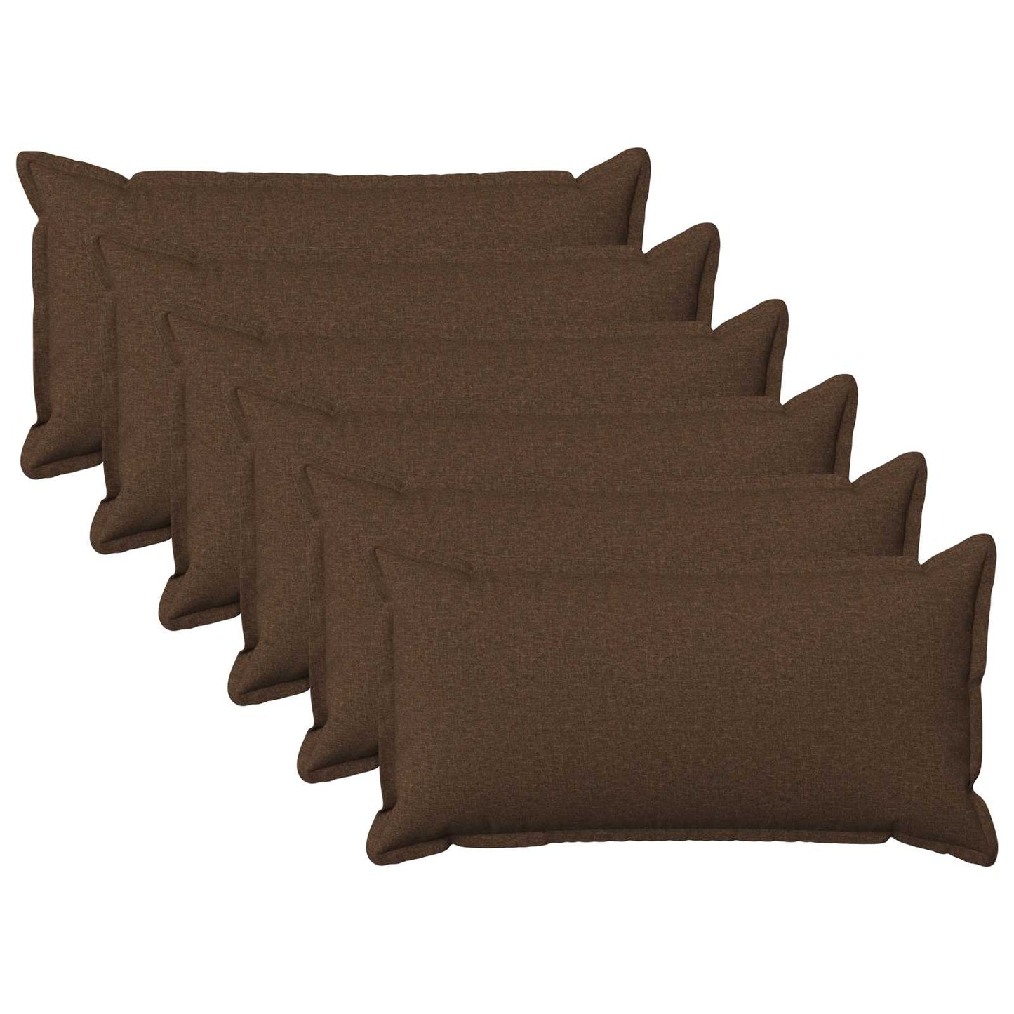 Pudebetræk 6 pcs HOUTEN Brun 40 x 80 cm Faux Linned