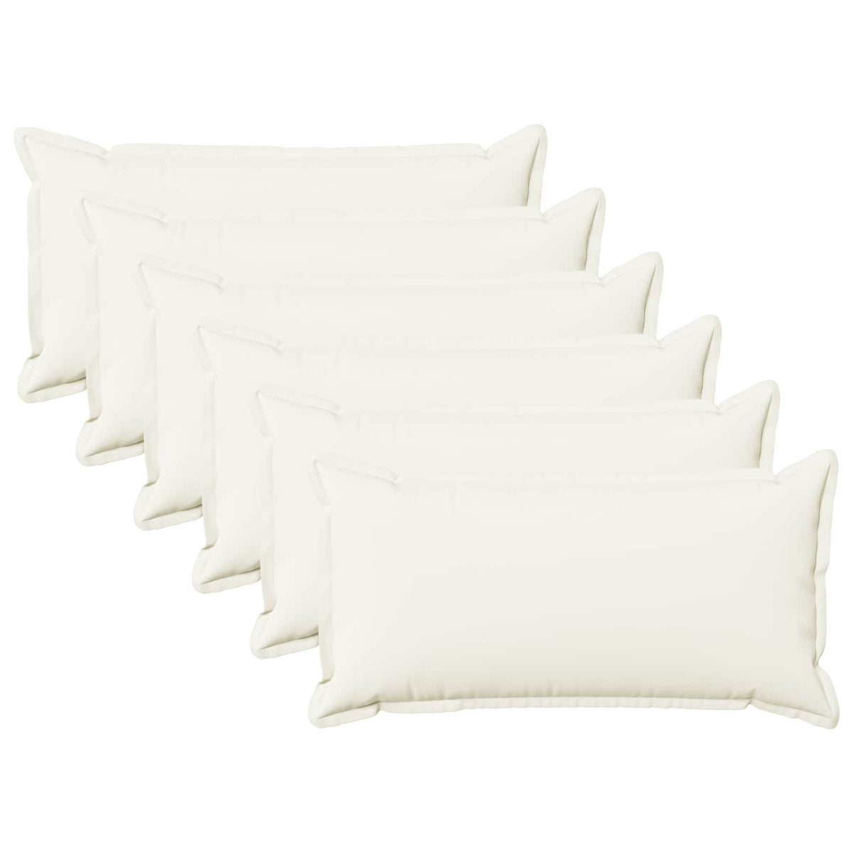 Pudebetræk 6 pcs HOUTEN Hvid 40 x 80 cm Faux Linned