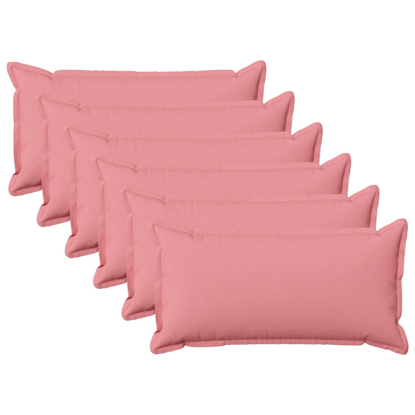 Pudebetræk 6 pcs HOUTEN Lyserød 40 x 80 cm Faux Linned