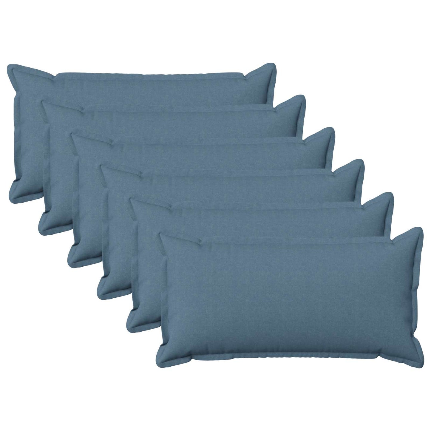 Pudebetræk 6 pcs HOUTEN Jeans blå 40 x 80 cm Faux Linned