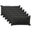 Pudebetræk 6 pcs HOUTEN Sort 40 x 80 cm Fløjl