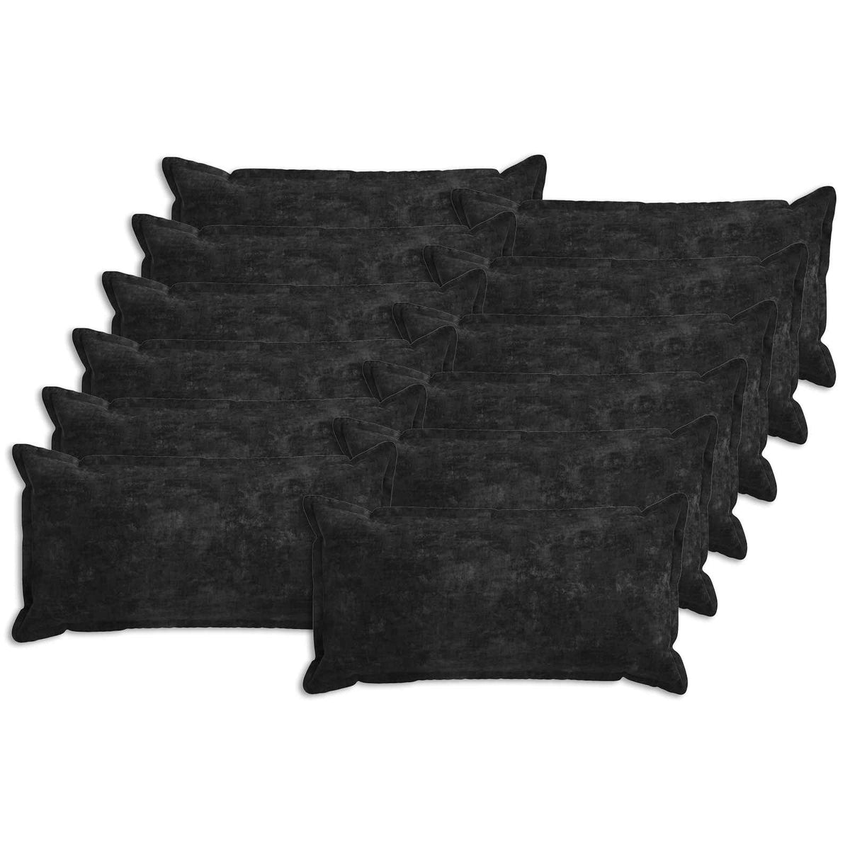 Pudebetræk 12 stk. HOUTEN Antracit 40 x 80 cm Chenille Stof