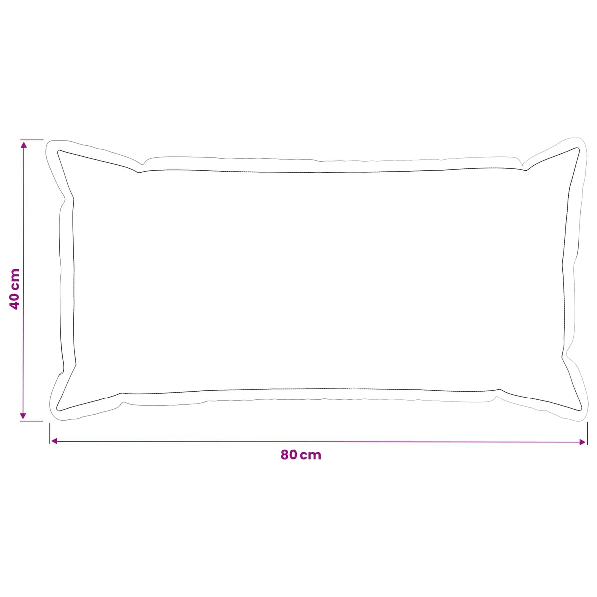 Pudebetræk 2 stk. HOUTEN Brun 40 x 80 cm Chenille Stof