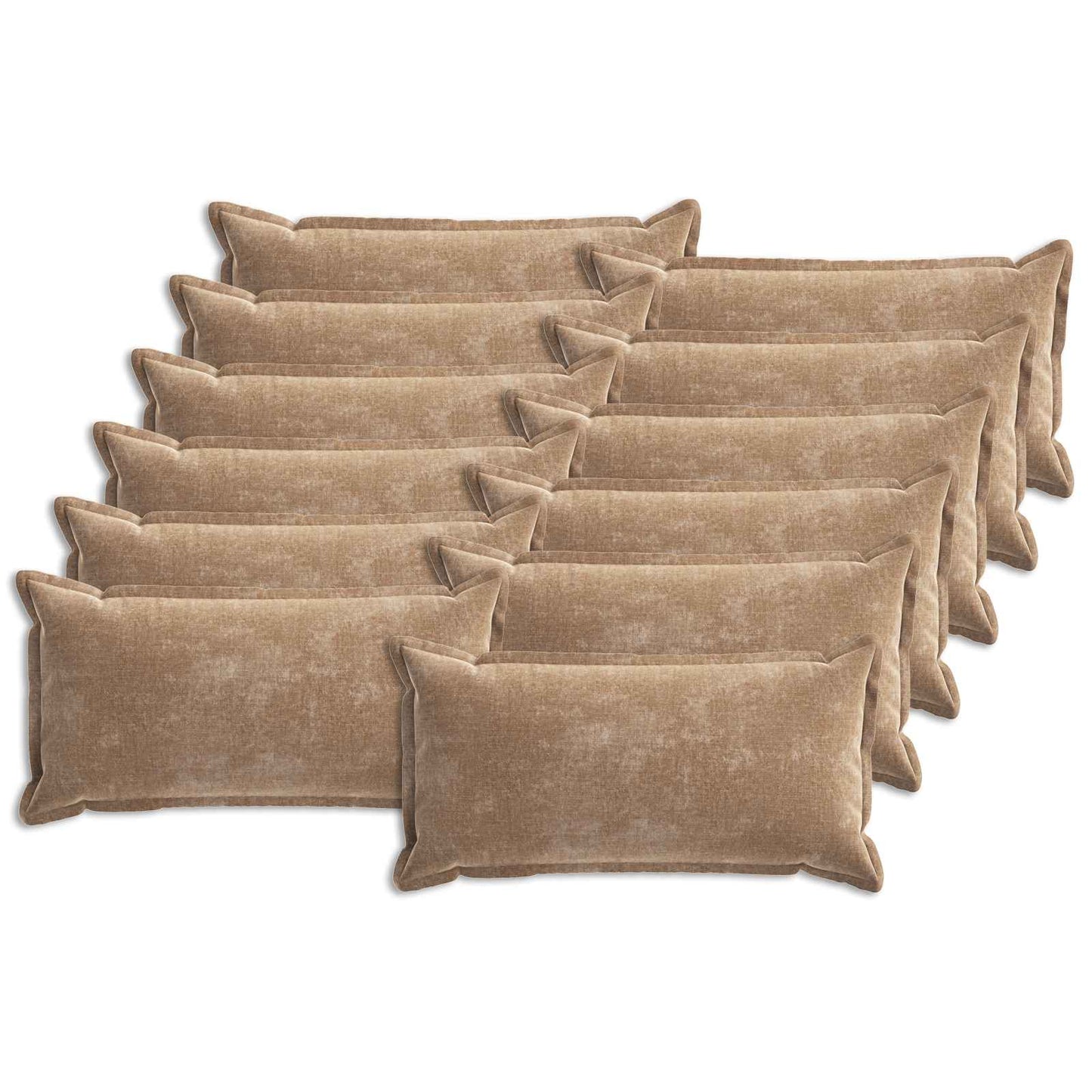 Pudebetræk 12 stk. HOUTEN Brun 40 x 80 cm Chenille Stof