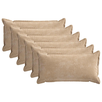 Pudebetræk 6 stk. HOUTEN Gråbrun 40 x 80 cm Chenille Stof