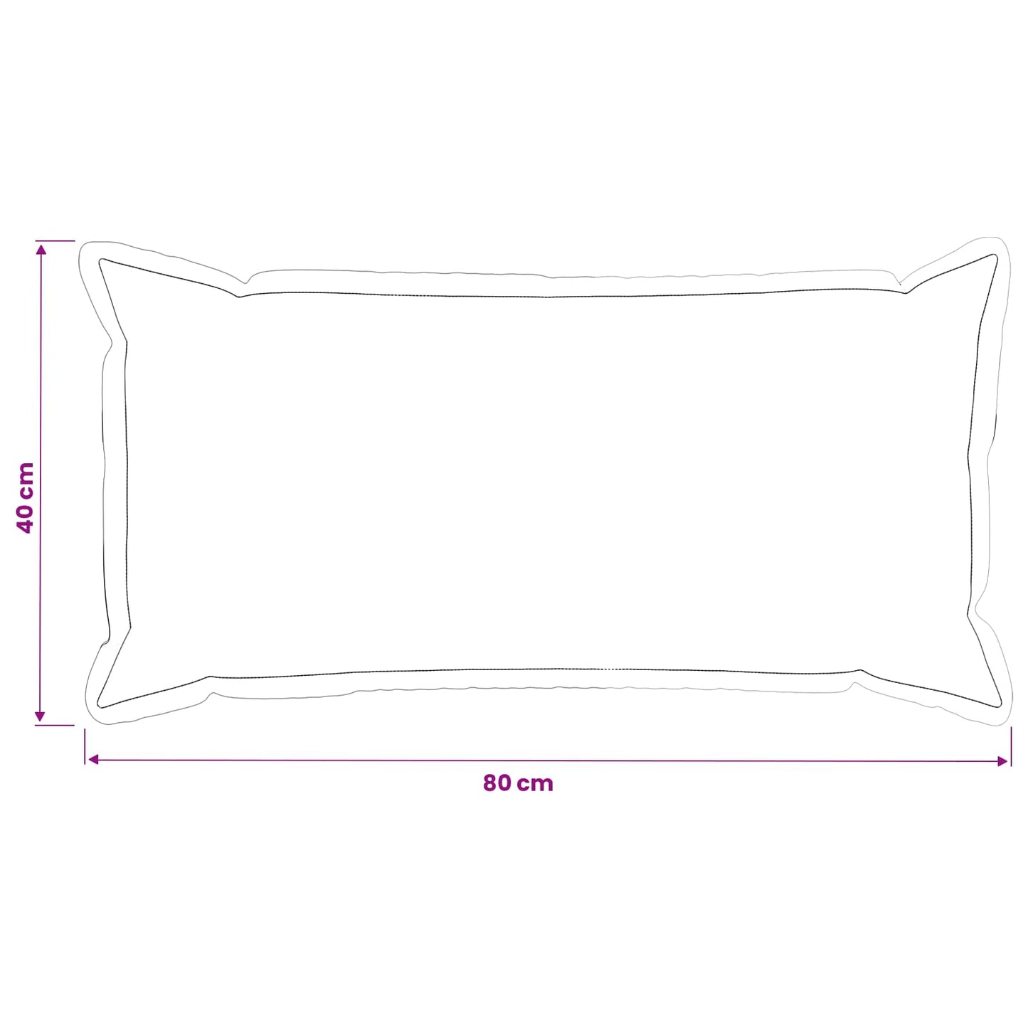 Pudebetræk 2 stk. HOUTEN Antracit 40 x 80 cm Polyester