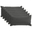 Pudebetræk 6 stk. HOUTEN Antracit 40 x 80 cm Polyester