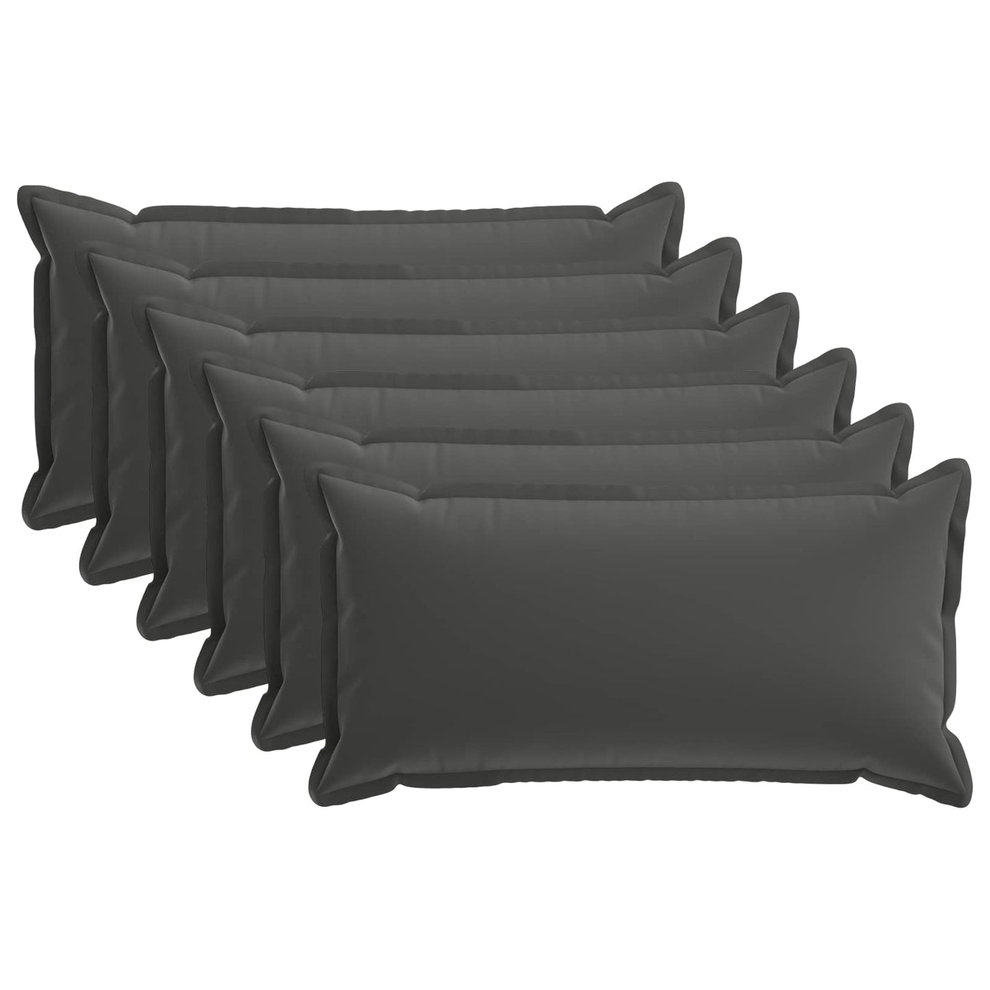 Pudebetræk 6 stk. HOUTEN Antracit 40 x 80 cm Polyester