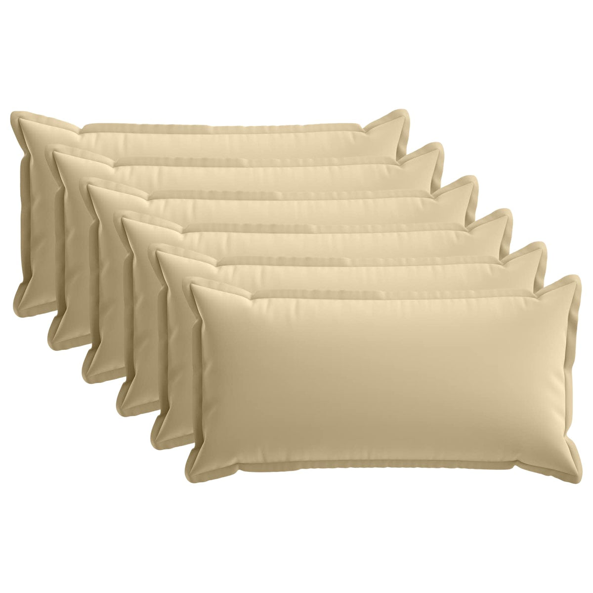 Pudebetræk 6 stk. HOUTEN Beige 40 x 80 cm Polyester