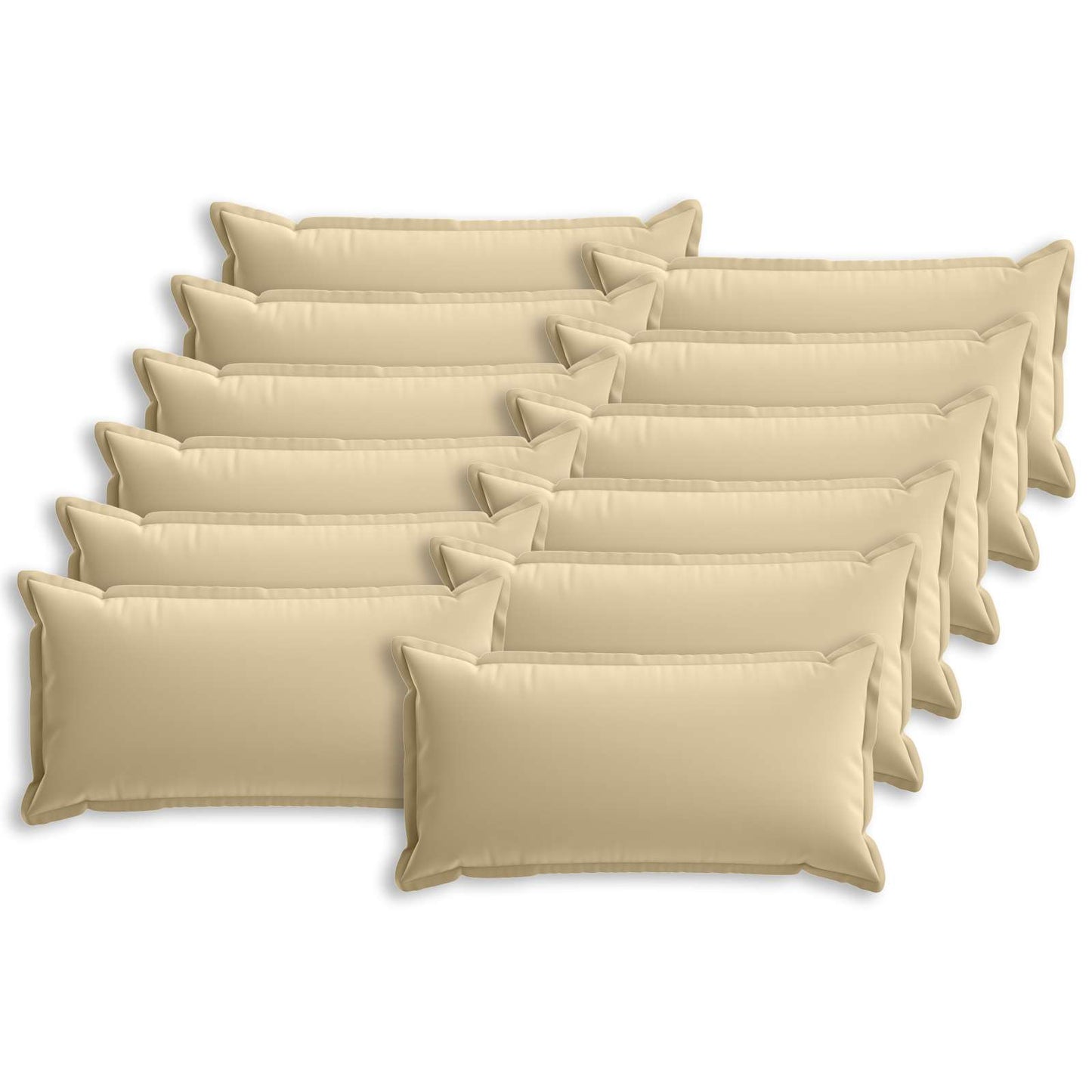 Pudebetræk 12 stk. HOUTEN Beige 40 x 80 cm Polyester