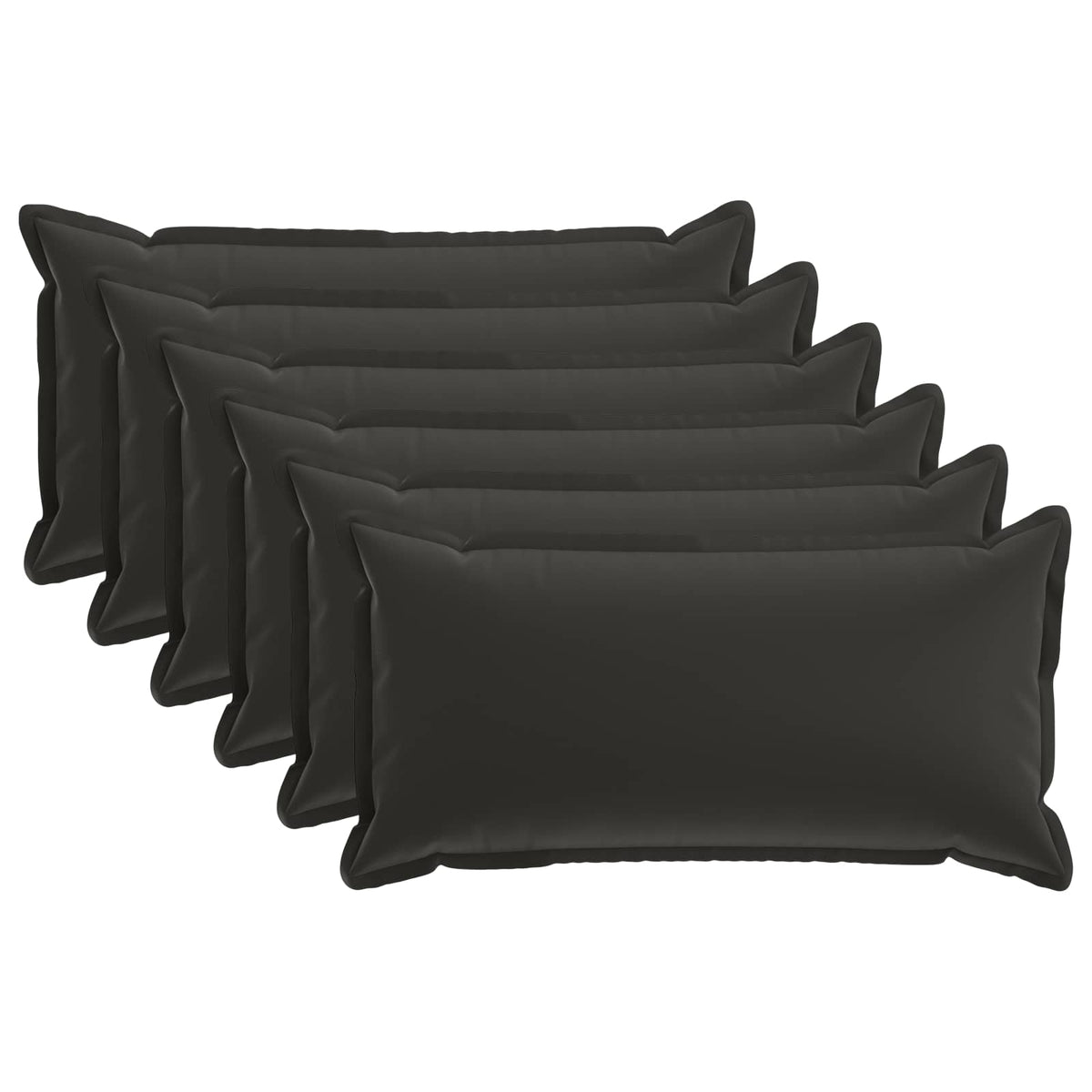 Pudebetræk 6 stk. HOUTEN Sort 40 x 80 cm Polyester