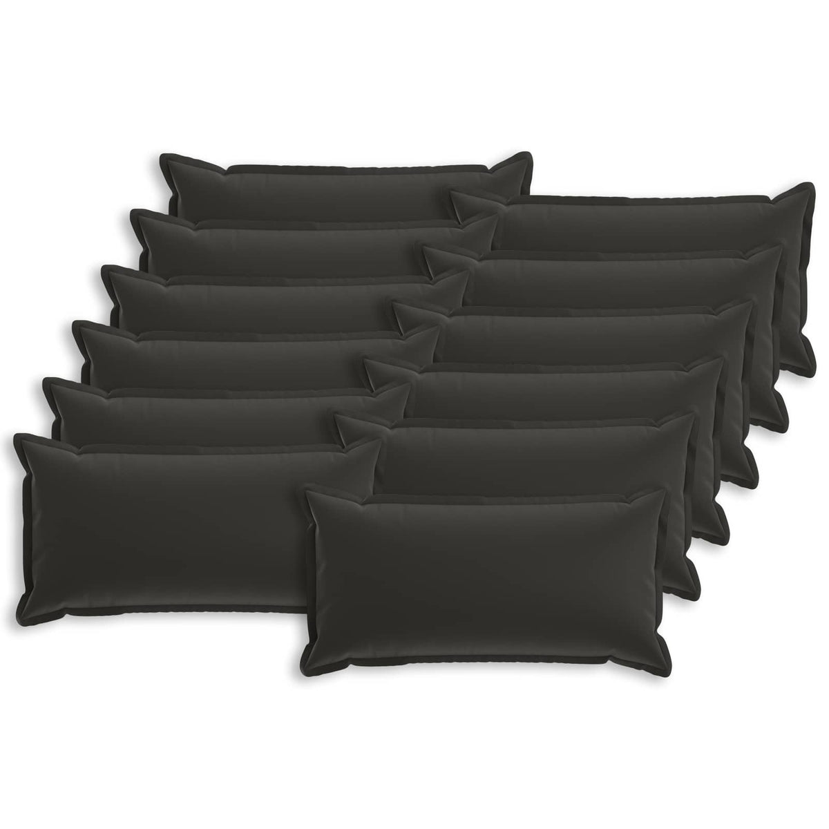 Pudebetræk 12 stk. HOUTEN Sort 40 x 80 cm Polyester