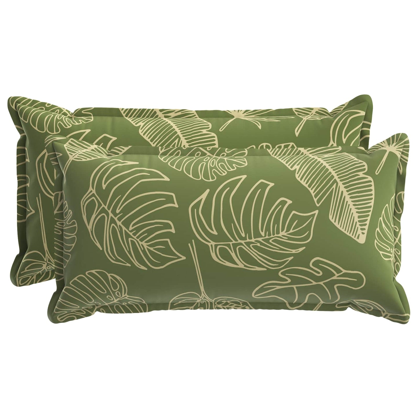 Pudebetræk 2 stk. HOUTEN Bladdesign 40 x 80 cm Polyester