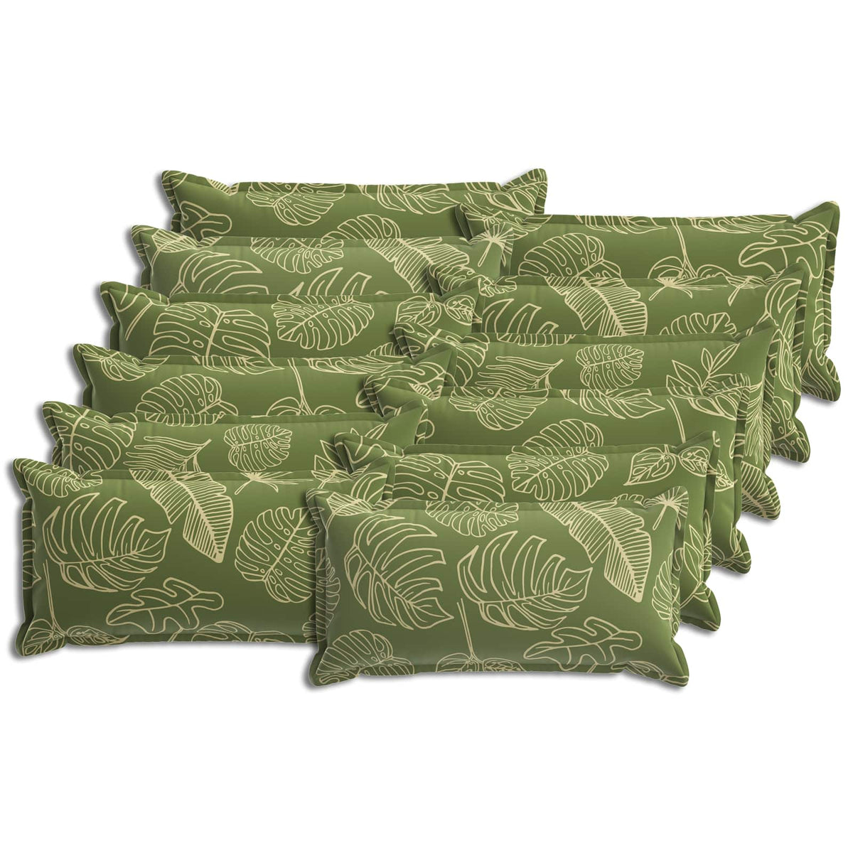 Pudebetræk 12 stk. HOUTEN Bladdesign 40 x 80 cm Polyester