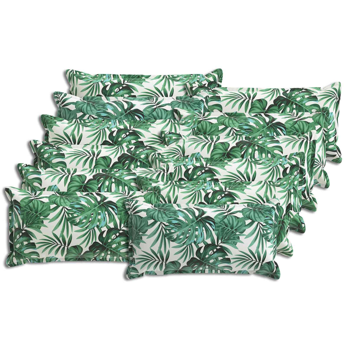Pudebetræk 12 stk. HOUTEN Bladmønster 40 x 80 cm Polyester