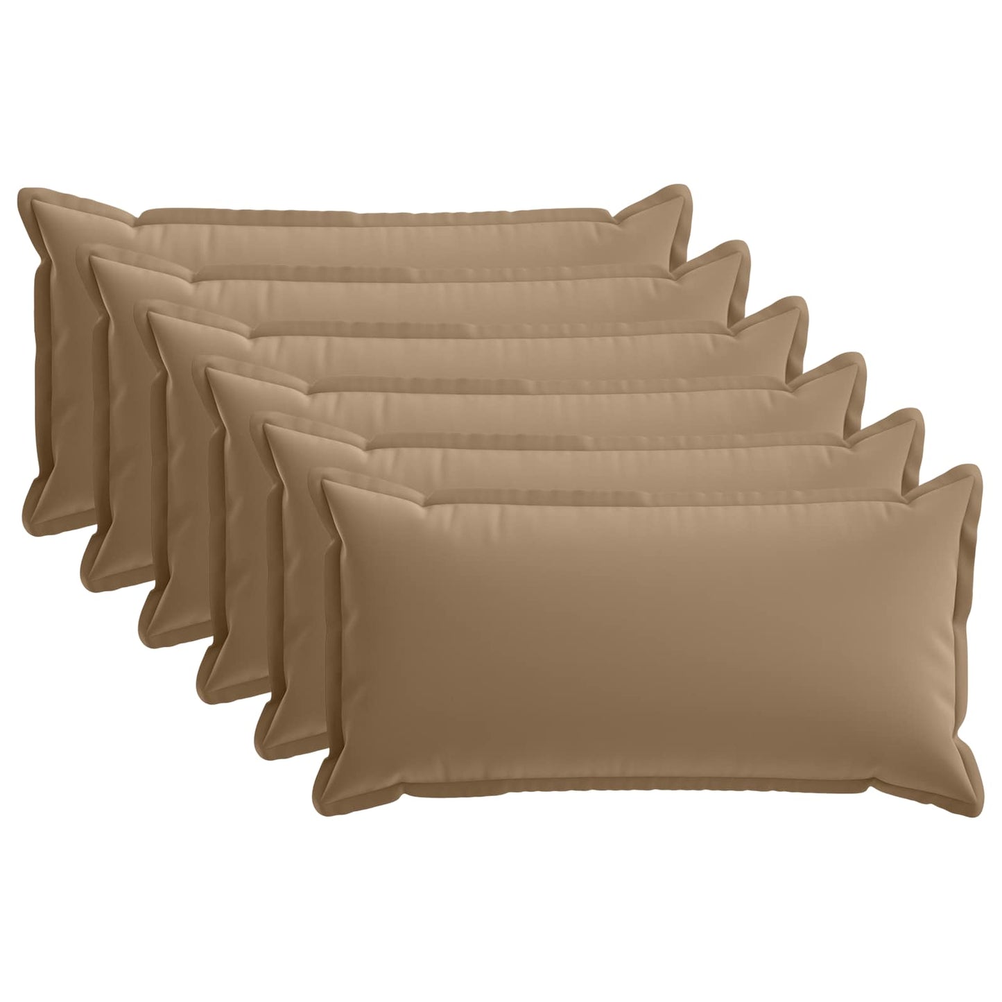 Pudebetræk 6 stk. HOUTEN Gråbrun 40 x 80 cm Polyester