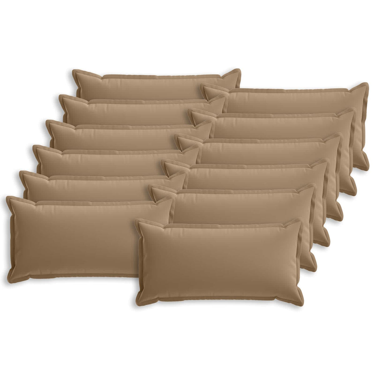 Pudebetræk 12 stk. HOUTEN Gråbrun 40 x 80 cm Polyester