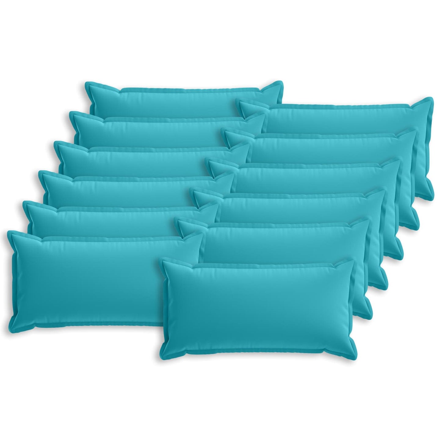 Pudebetræk 12 stk. HOUTEN Turkis 40 x 80 cm Polyester