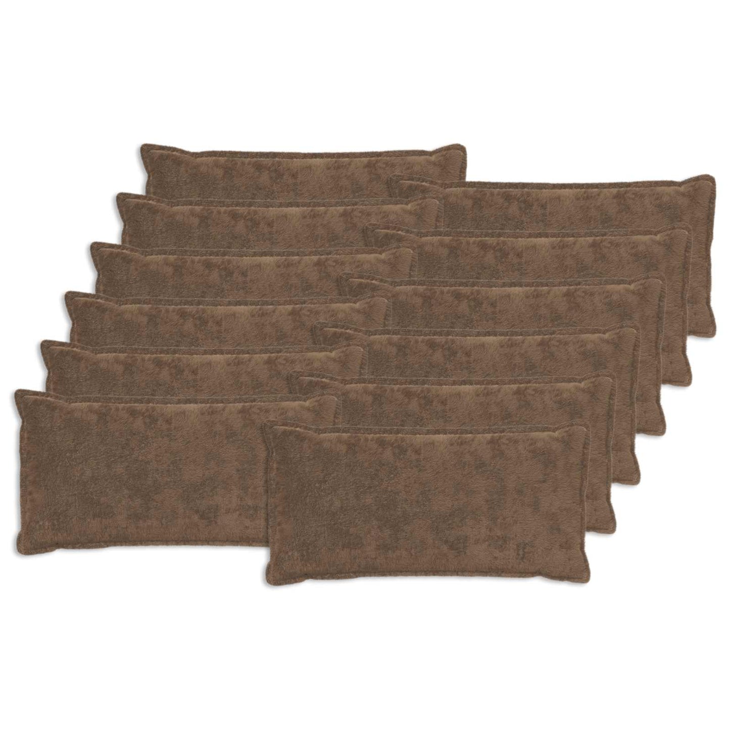 Pudebetræk 12 stk. HOUTEN Lys Brun 40 x 80 cm Faux Kanin Pels