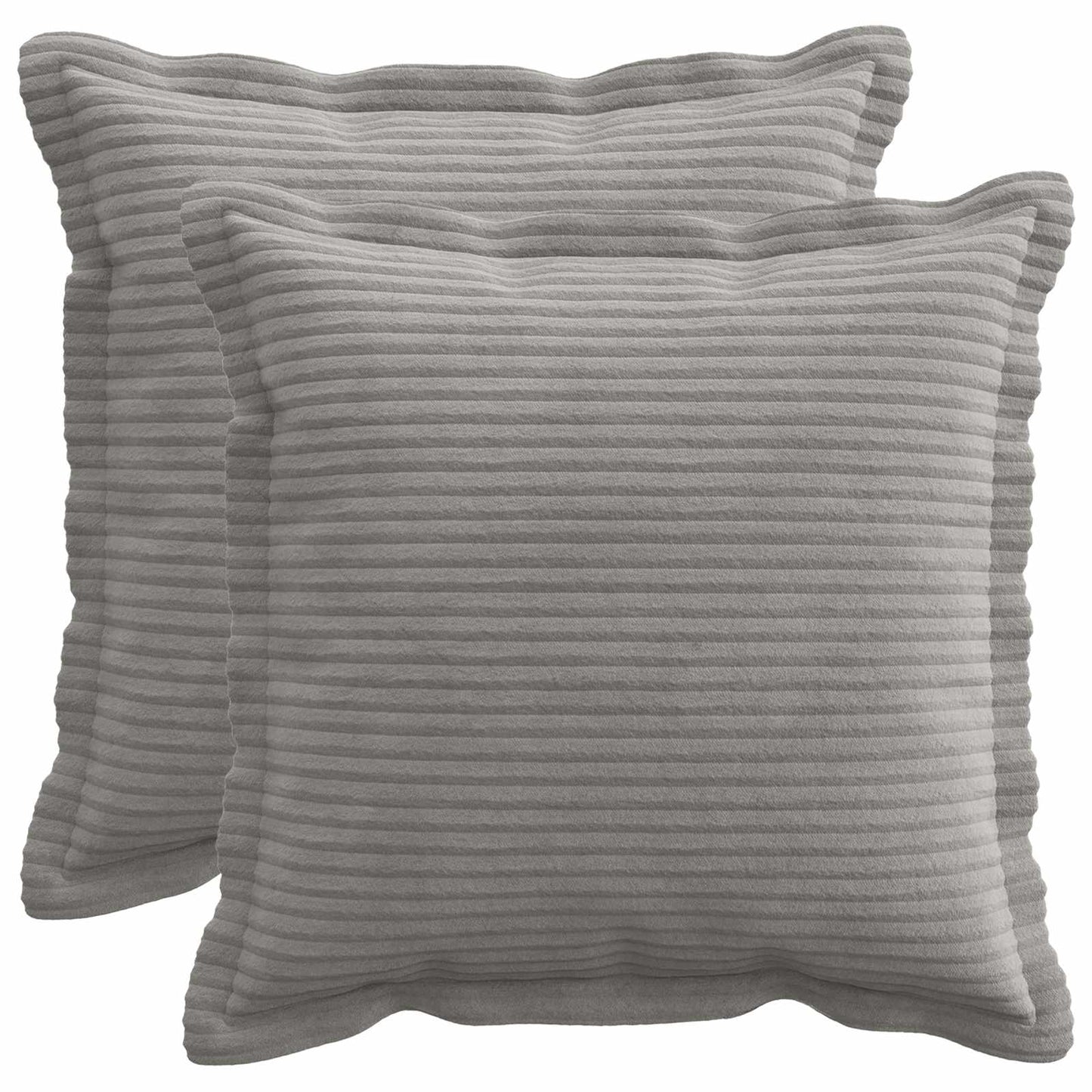 Pudebetræk 2 stk. HOUTEN Lysegrå 45 x 45 cm cordfløjl