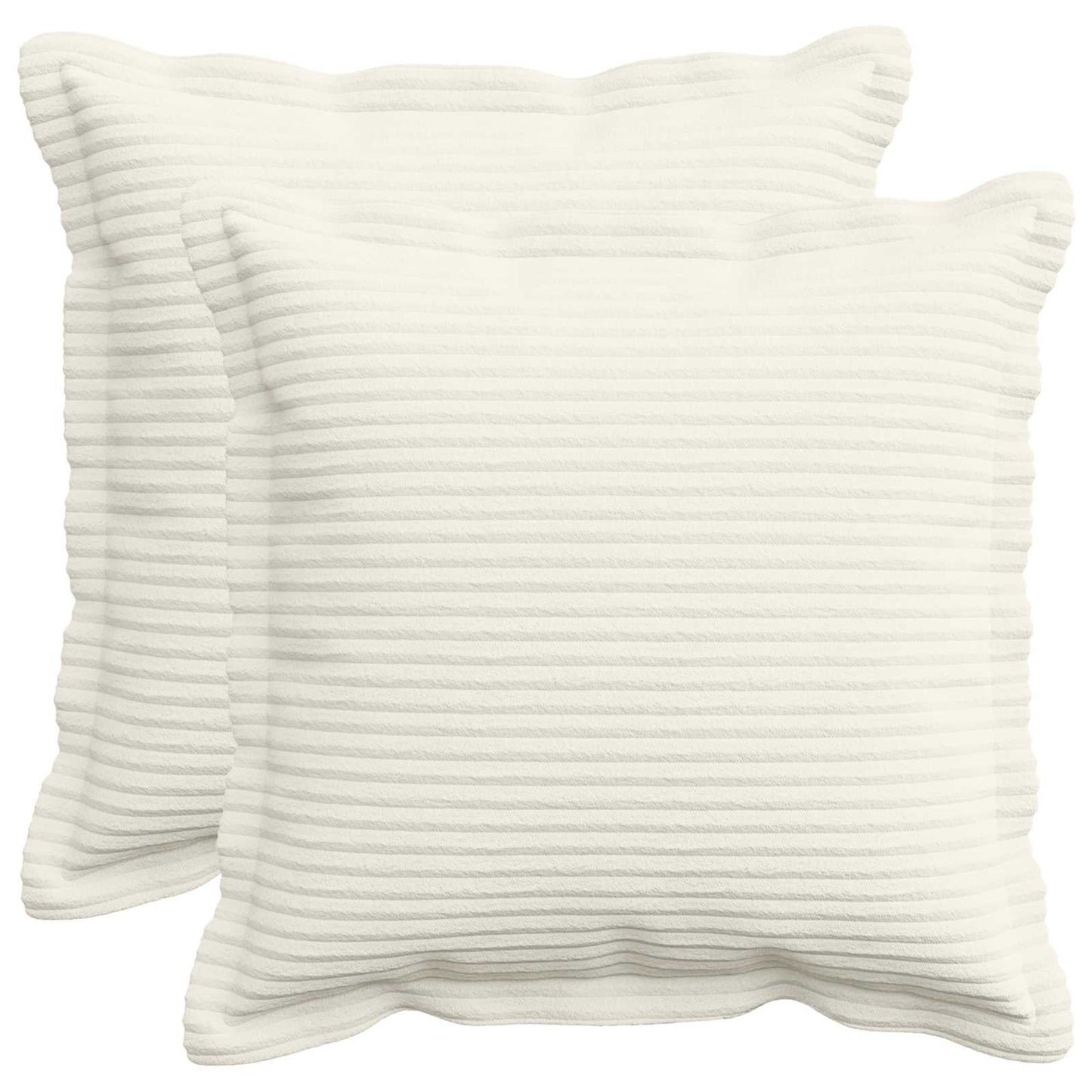 Pudebetræk 2 stk. HOUTEN Cremefarvet 45 x 45 cm cordfløjl
