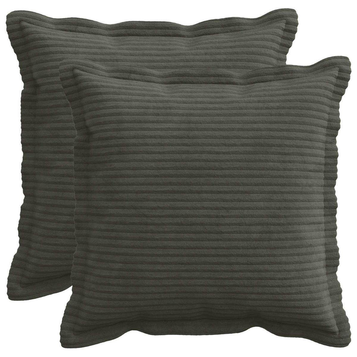 Pudebetræk 2 stk. HOUTEN Antracit 45 x 45 cm cordfløjl