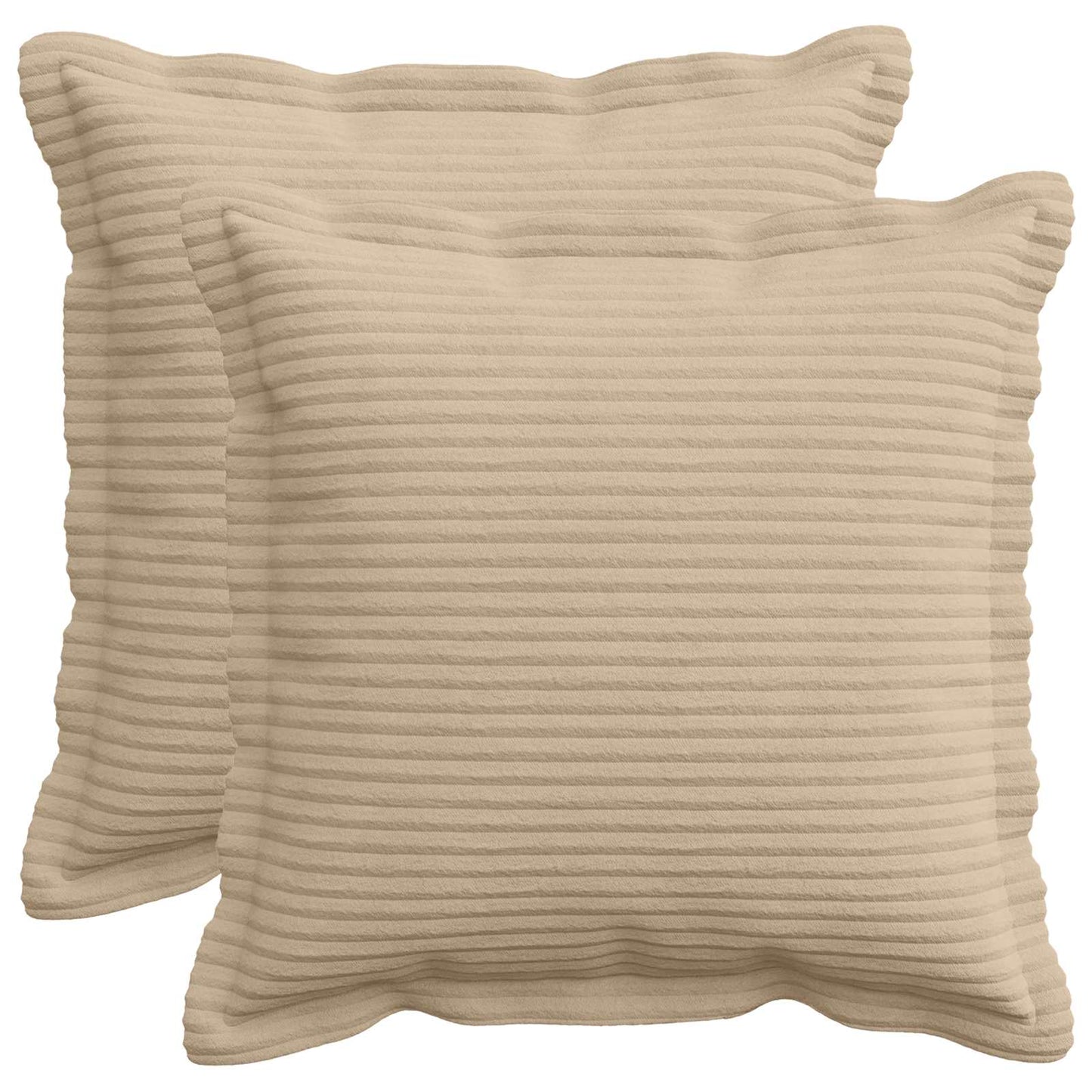 Pudebetræk 2 stk. HOUTEN Gråbrun 45 x 45 cm cordfløjl