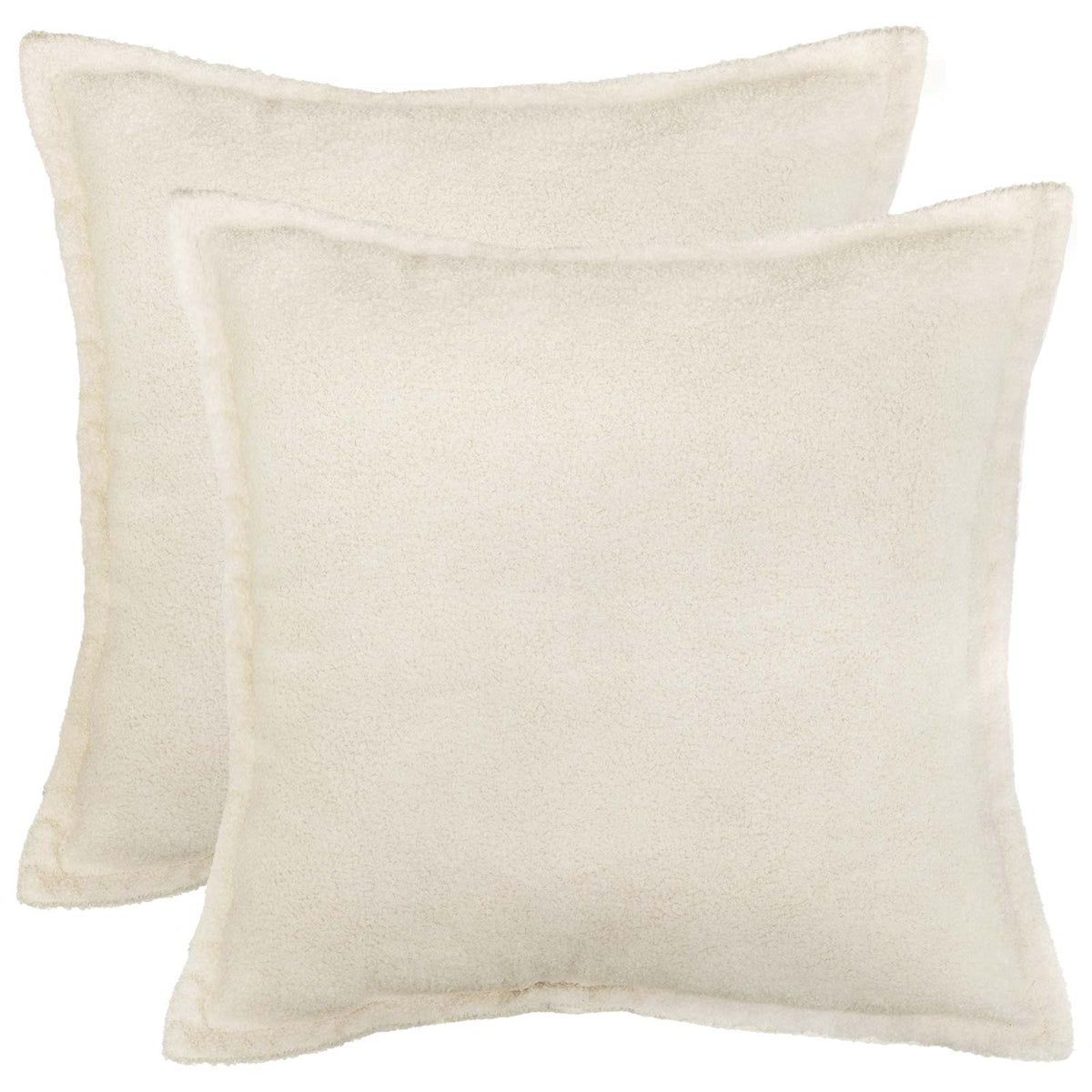 Pudebetræk 2 pcs HOUTEN Cremefarvet 45 x 45 cm Bouclé