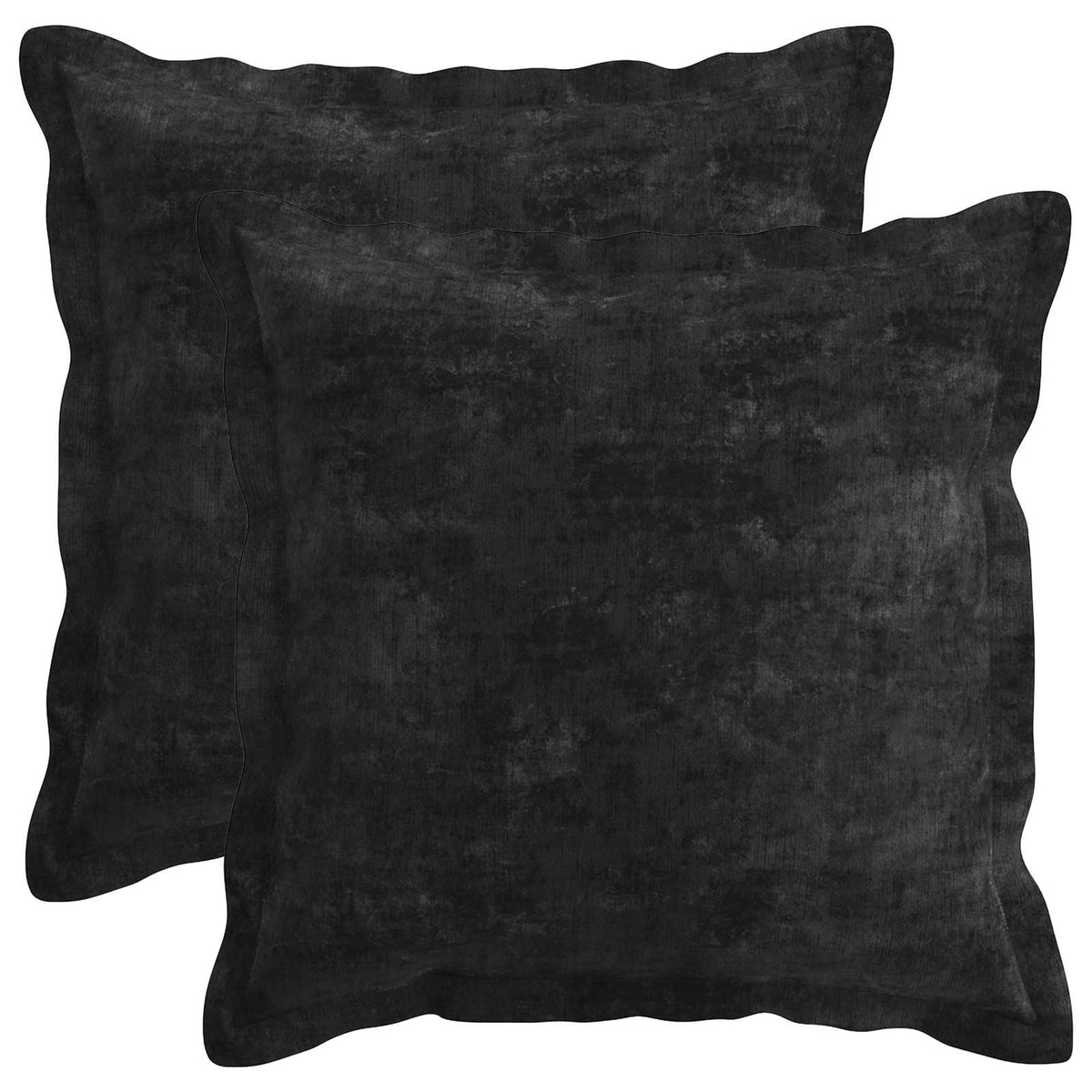 Pudebetræk 2 stk. HOUTEN Antracit 45 x 45 cm Chenille Stof