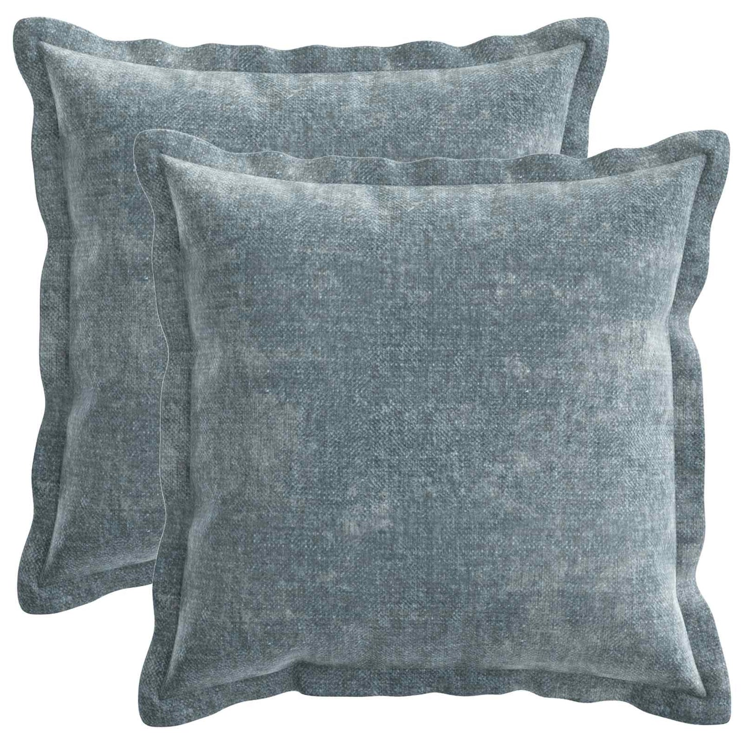 Pudebetræk 2 stk. HOUTEN Lyseblå 45 x 45 cm Chenille Stof
