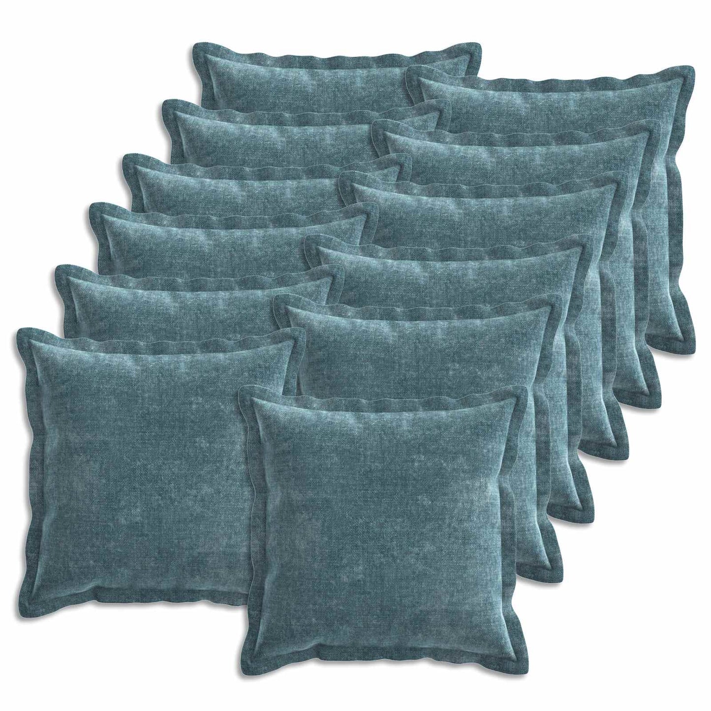 Pudebetræk 12 stk. HOUTEN Blå 45 x 45 cm Chenille Stof