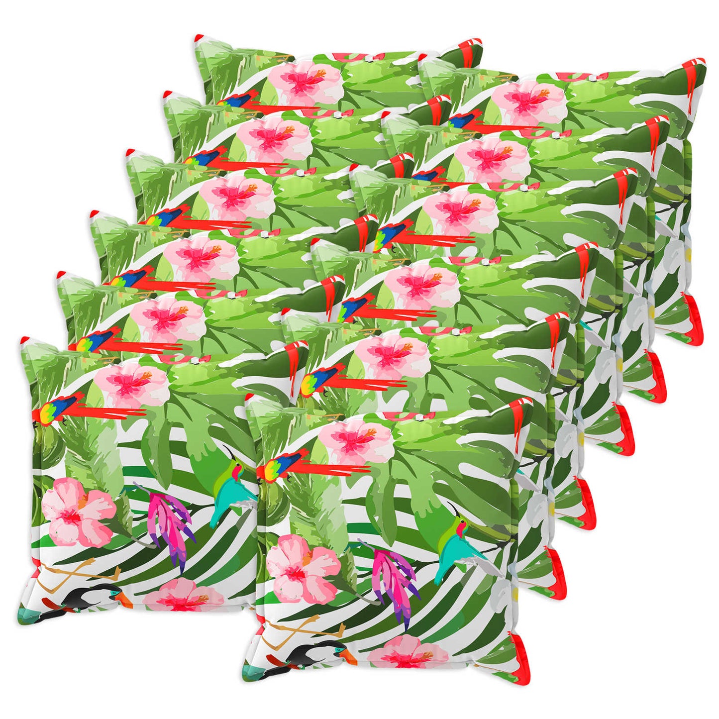 Pudebetræk 12 stk. HOUTEN Sort 45 x 45 cm Polyester