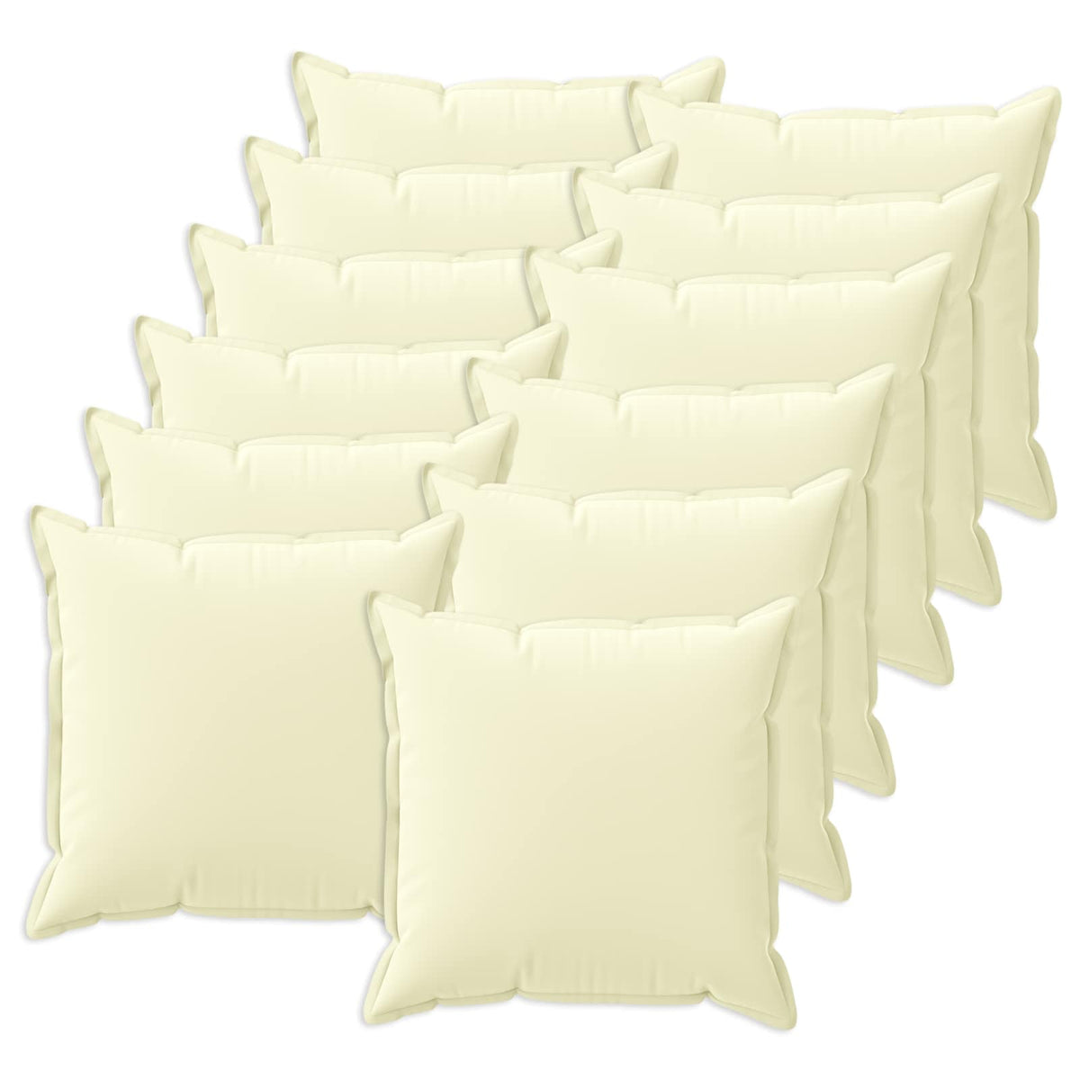 Pudebetræk 12 stk. HOUTEN Cremefarvet 45 x 45 cm Polyester