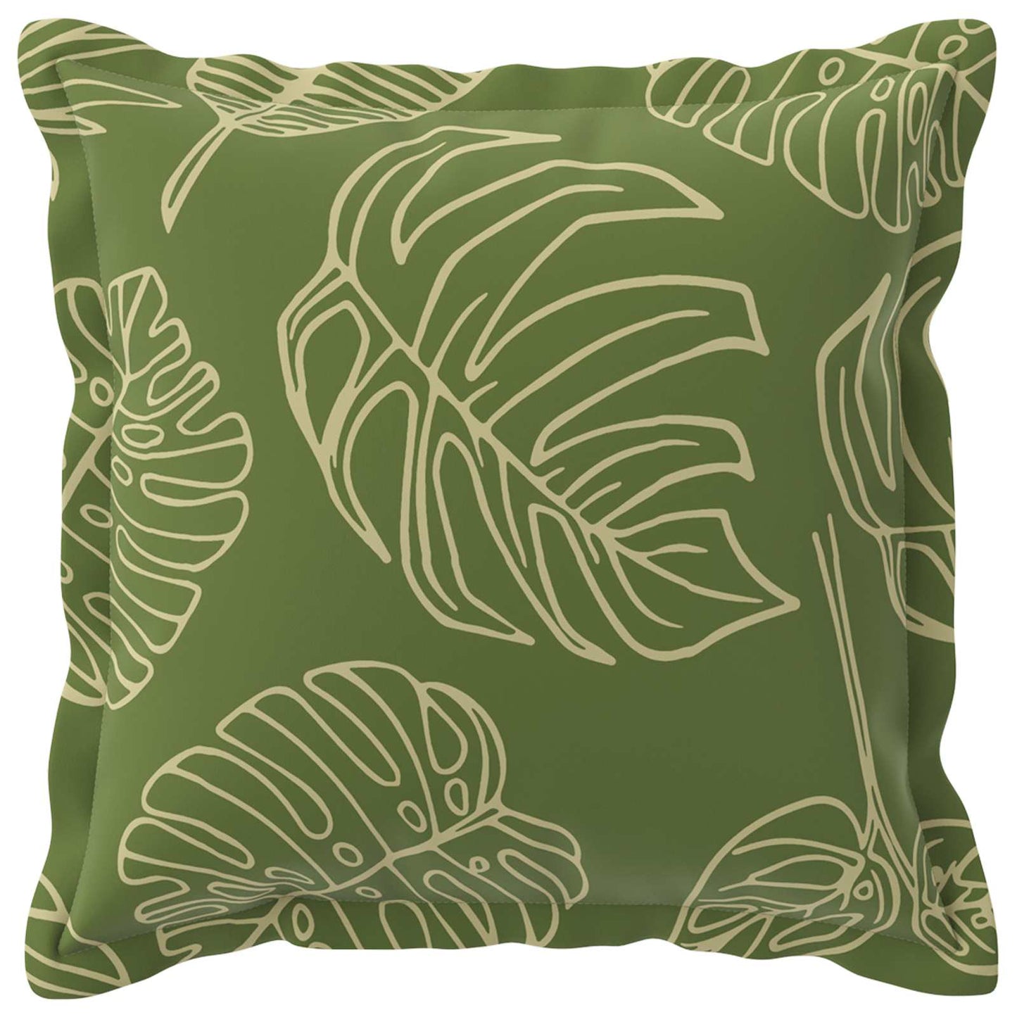 Pudebetræk 2 stk. HOUTEN Bladdesign 45 x 45 cm Polyester