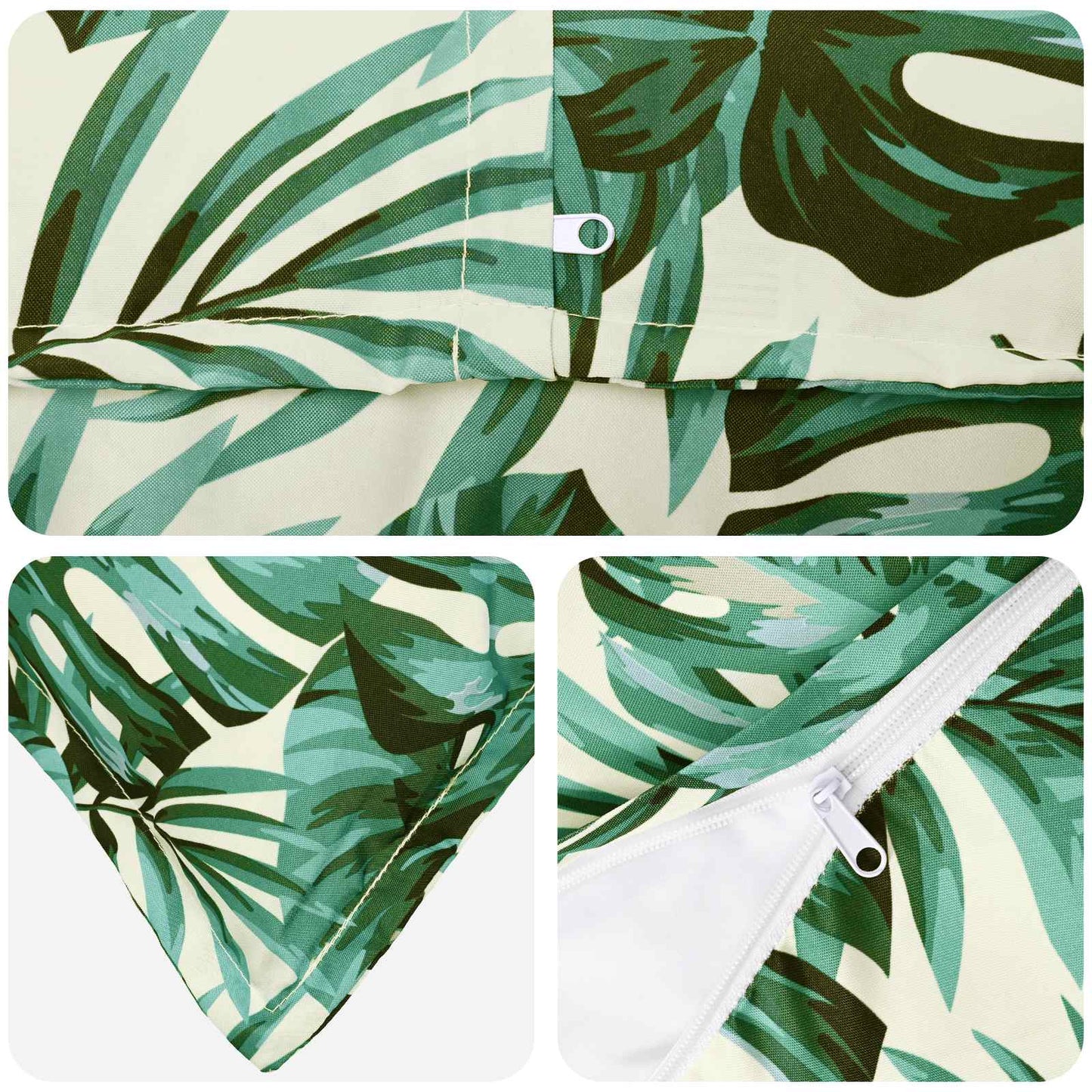 Pudebetræk 6 stk. HOUTEN Bladmønster 45 x 45 cm Polyester