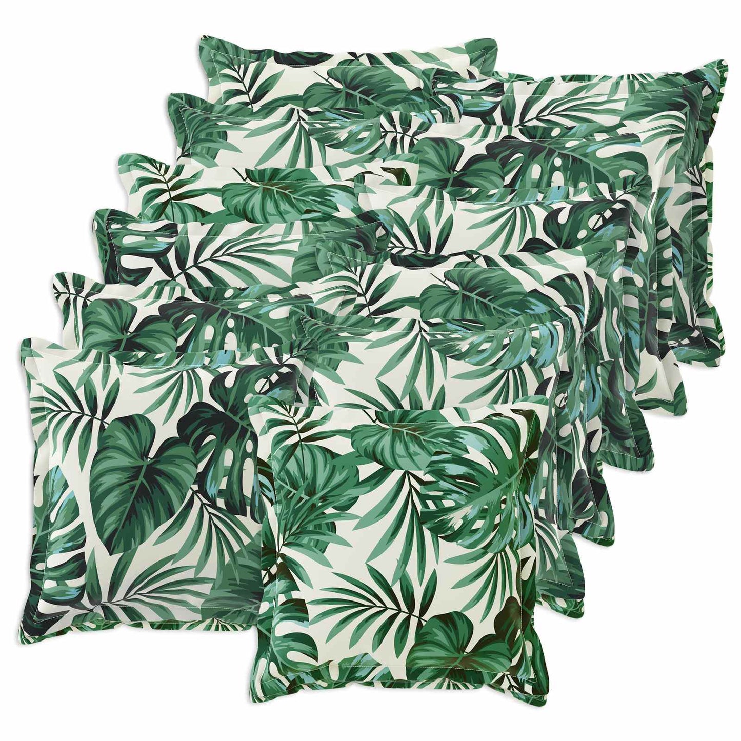 Pudebetræk 12 stk. HOUTEN Bladmønster 45 x 45 cm Polyester