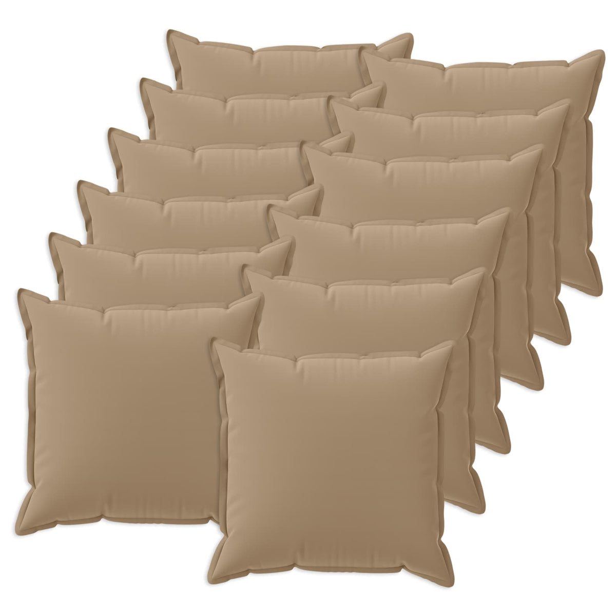 Pudebetræk 12 stk. HOUTEN Gråbrun 45 x 45 cm Polyester